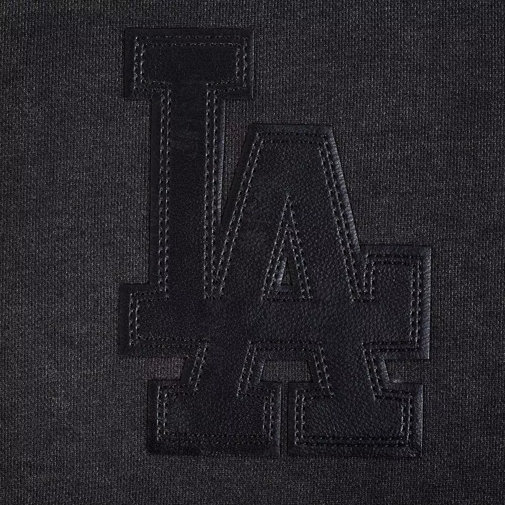 Pro Standard Men's MLB Los Angeles Dodgers Washed Vanguard Enzyme Washed DS PO Hoodie - Washed Black - WASHED BLACK