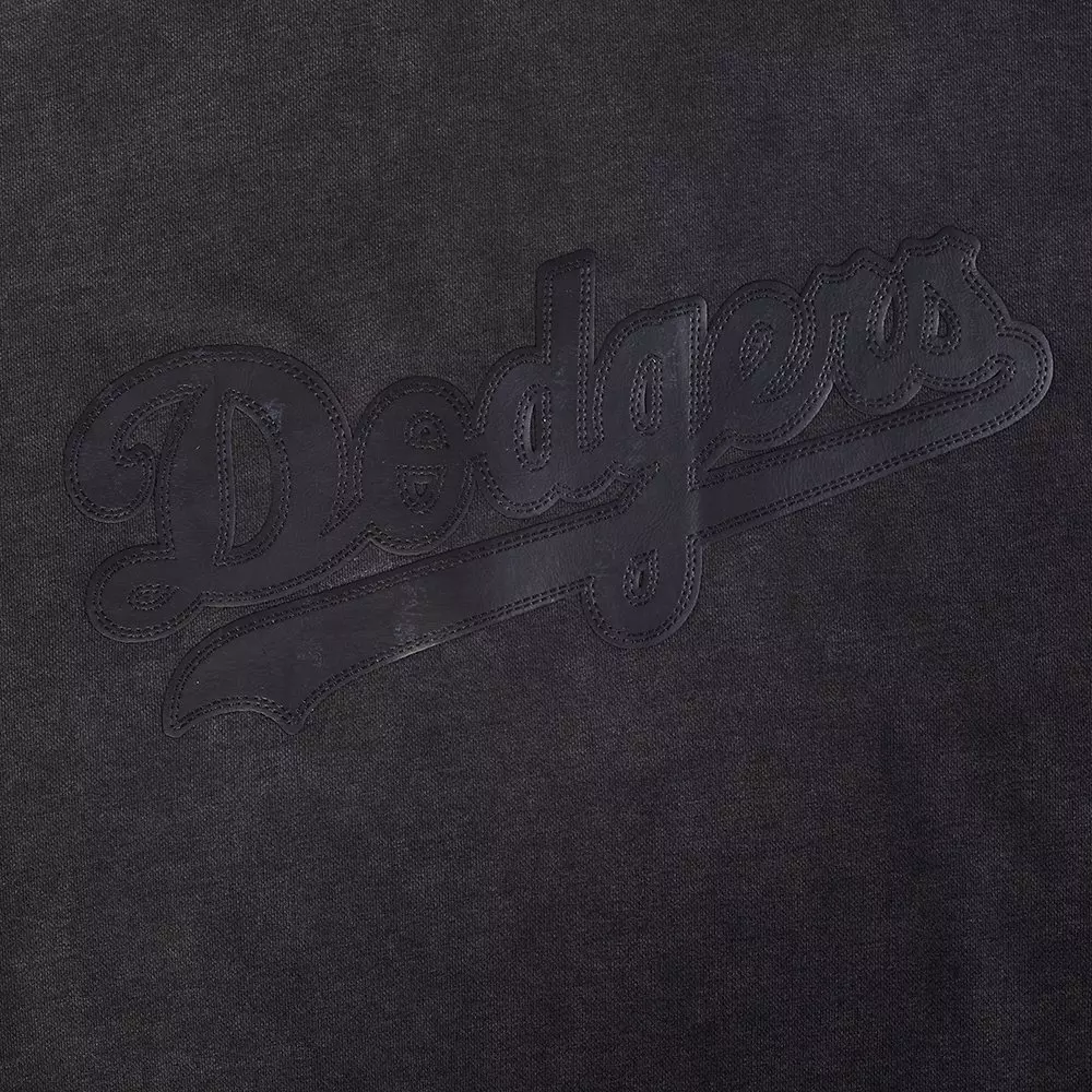 Pro Standard Men's MLB Los Angeles Dodgers Washed Vanguard Enzyme Washed DS PO Hoodie - Washed Black - WASHED BLACK