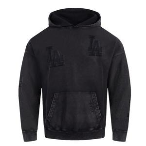 Pro Standard Men's MLB Los Angeles Dodgers Washed Vanguard Enzyme Washed DS PO Hoodie - Washed Black - WASHED BLACK