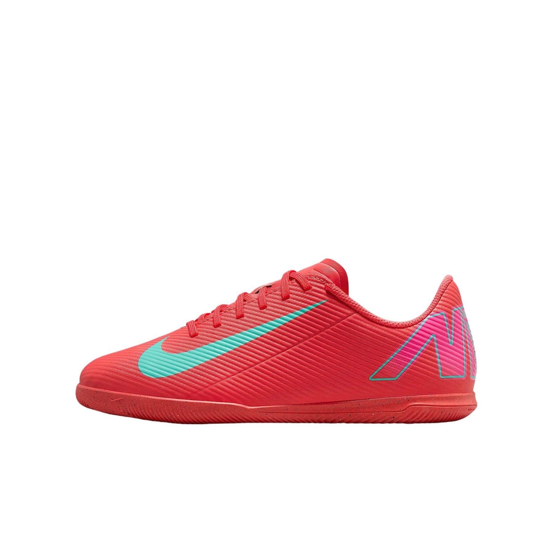 Nike Jr. Mercurial Vapor 16 Club IC  Grade School Kids' "Ember Glow/Aurora Green" Soccer Shoe