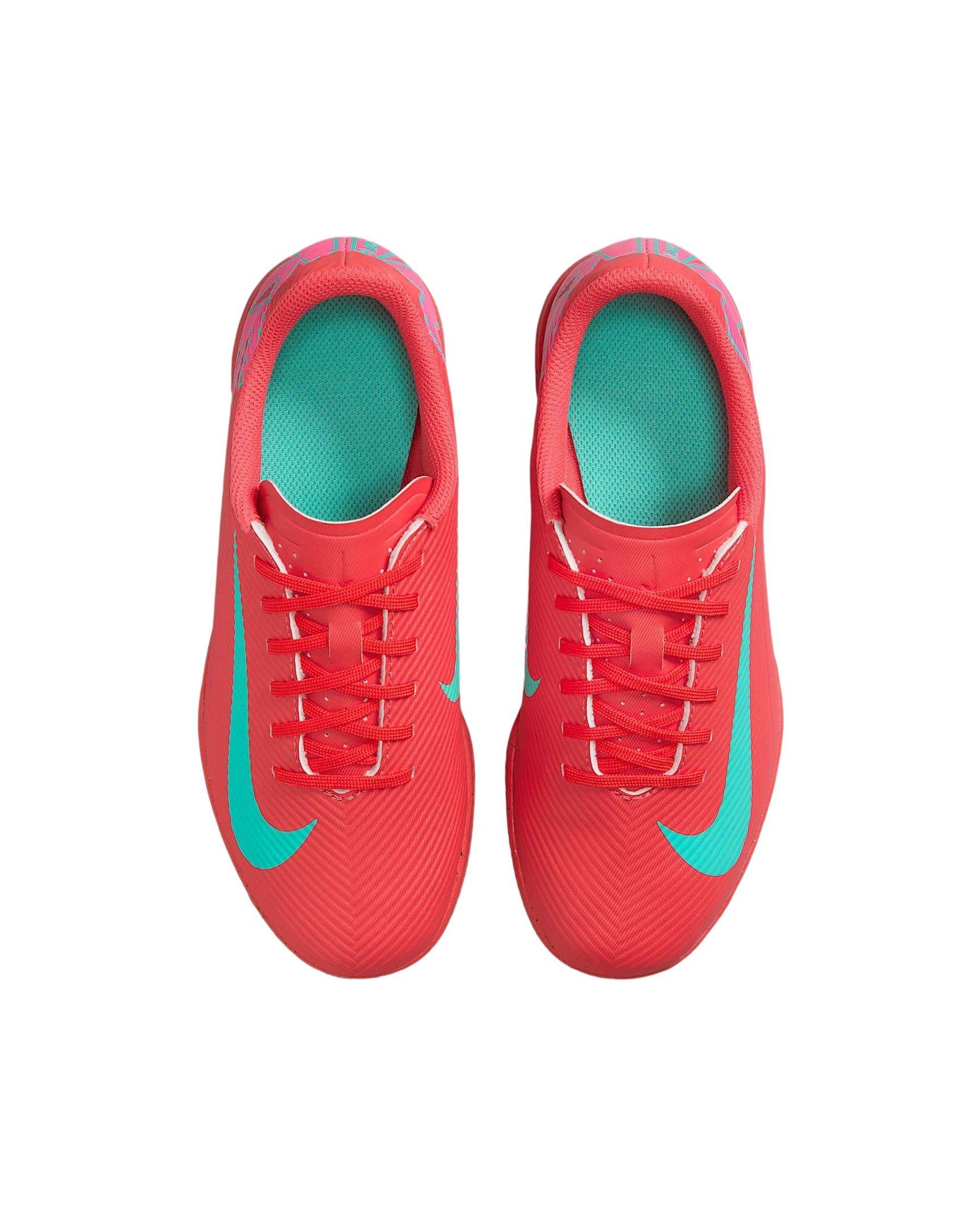 Nike Jr. Mercurial Vapor 16 Club IC  Grade School Kids' "Ember Glow/Aurora Green" Soccer Shoe