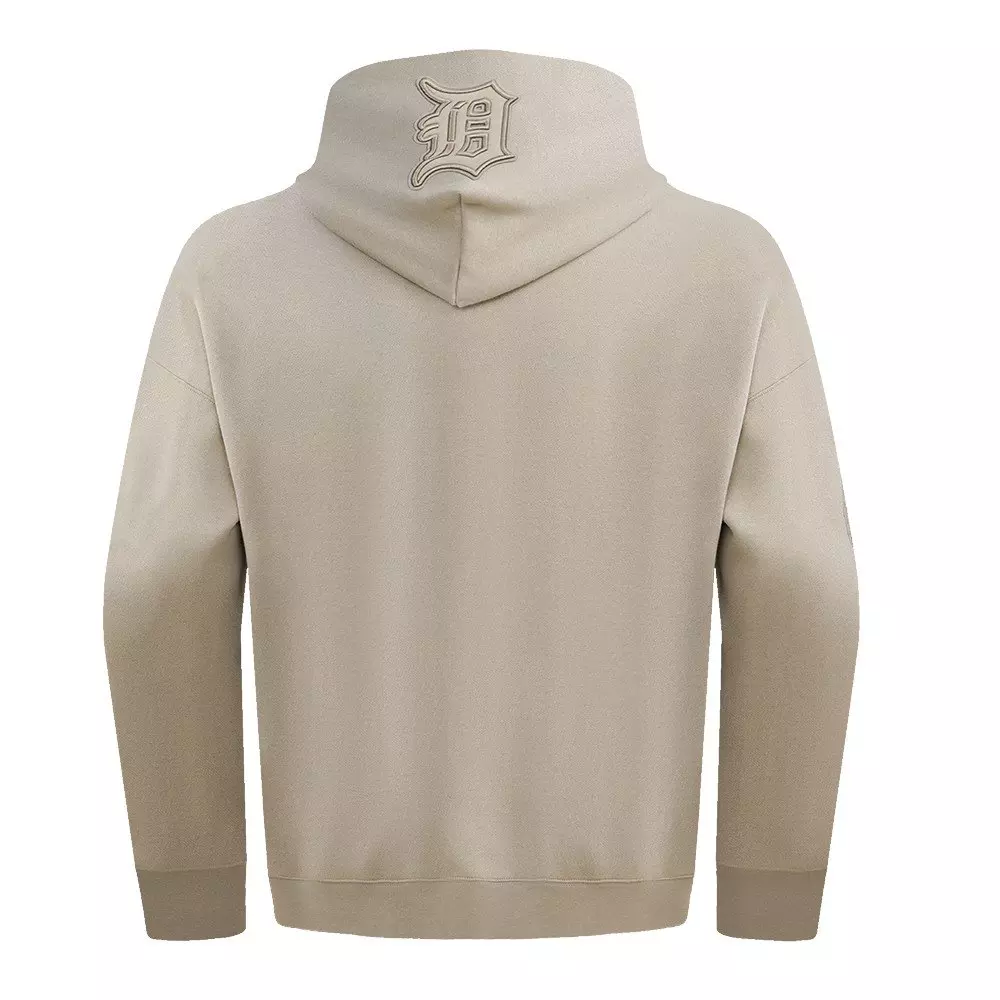 Pro Standard Men's MLB Detroit Tigers Neutral Drop Shoulder Pullover Hoodie - Taupe - TAUPE