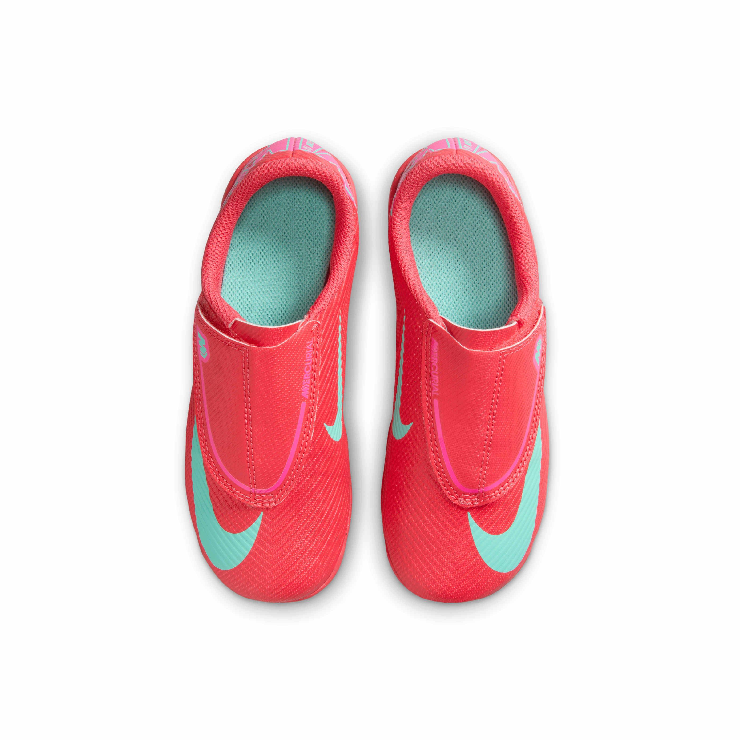 Nike Jr. Mercurial Vapor 16 Club MG Preschool Kids' "Ember Glow/Aurora Green" Soccer Cleat