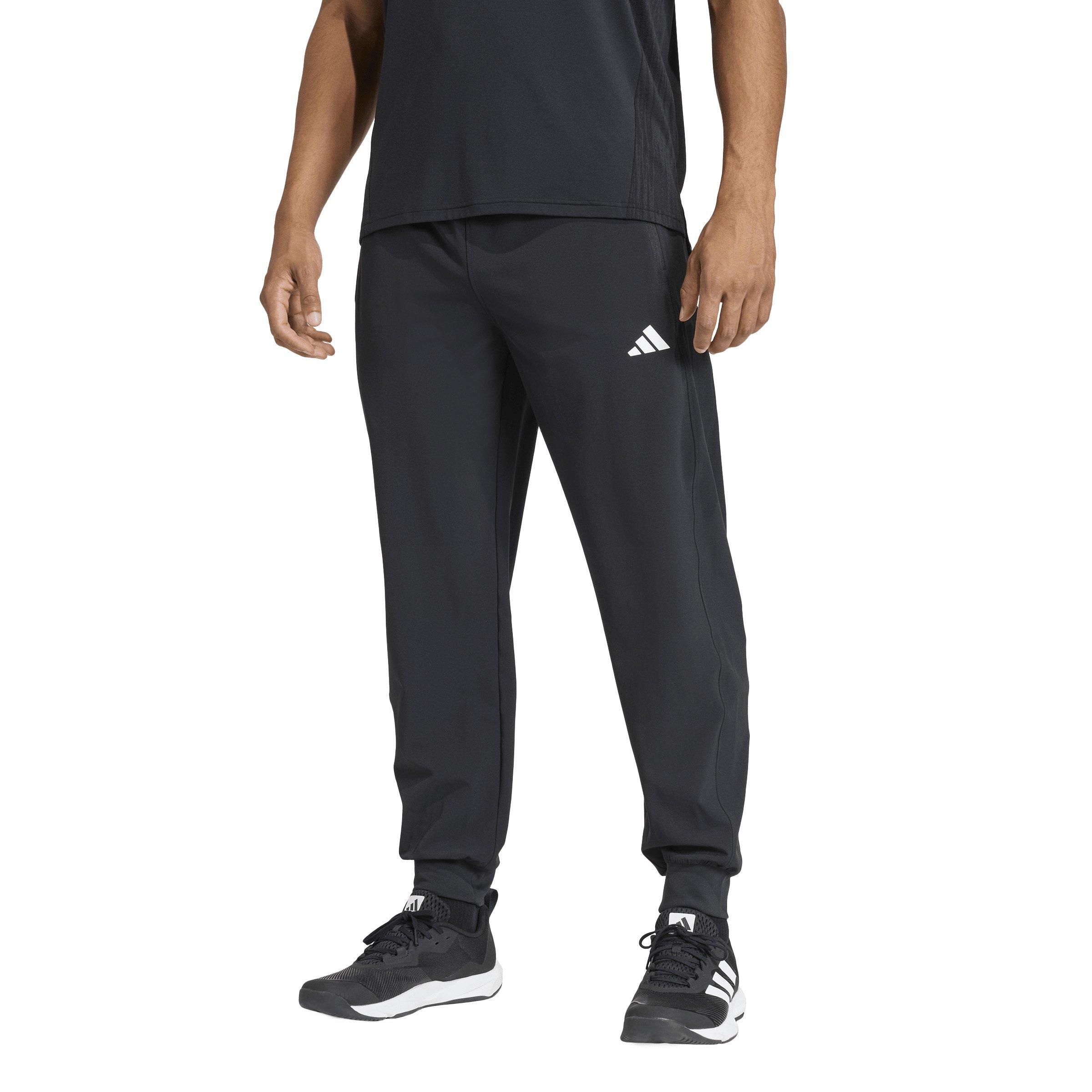 adidas Men's Workout Essentials Flex Woven Pants - Black - BLACK Thumbnail View 1