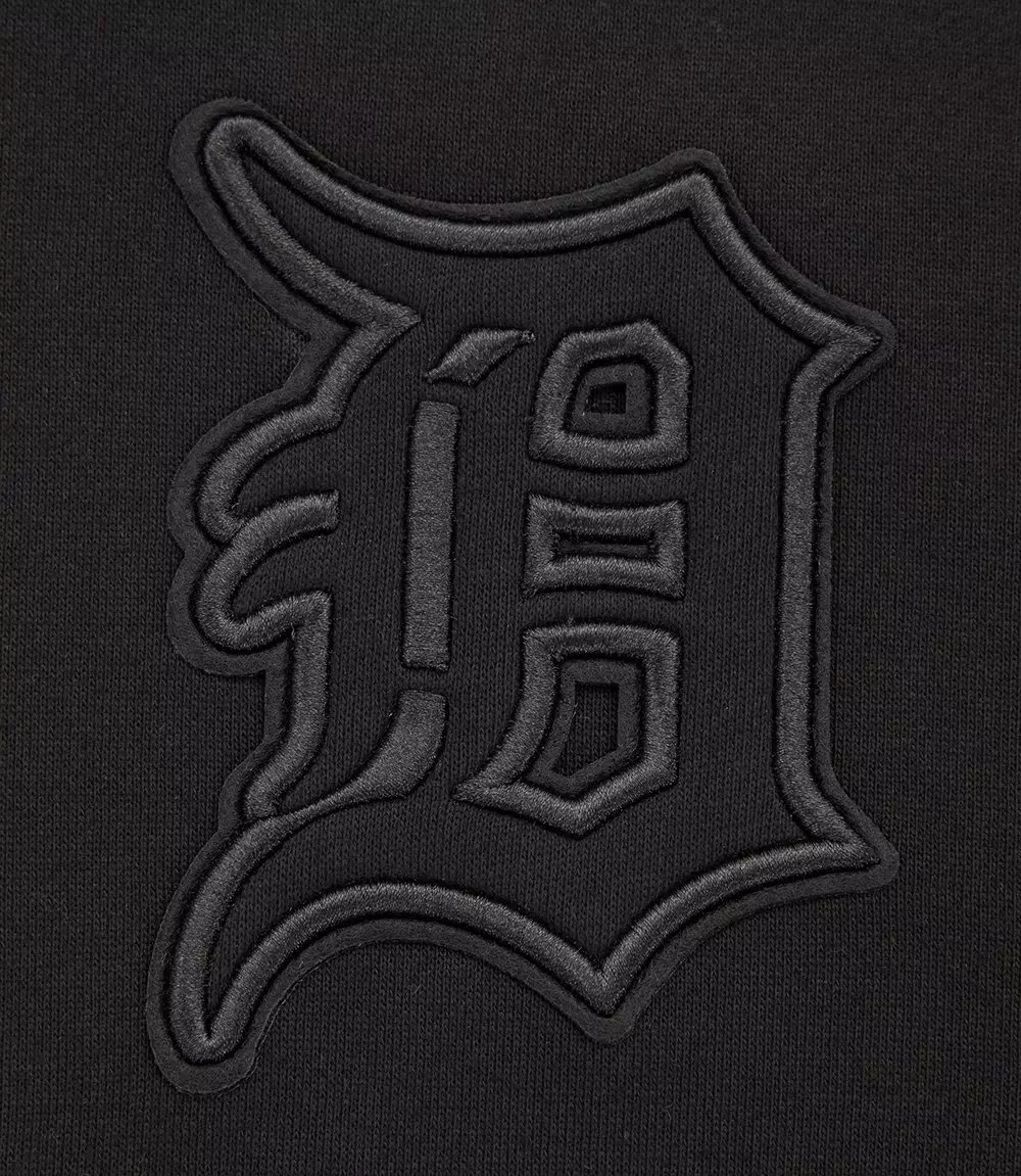 Pro Standard Men's MLB Detroit Tigers Neutral Drop Shoulder Pullover Hoodie - Black - BLACK