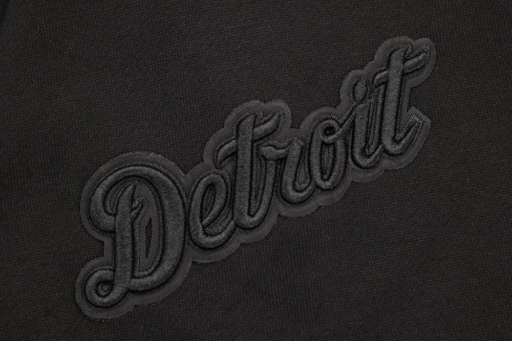 Pro Standard Men's MLB Detroit Tigers Neutral Drop Shoulder Pullover Hoodie - Black - BLACK