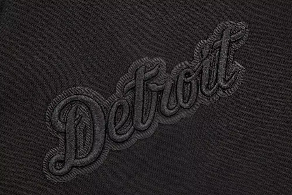 Pro Standard Men's MLB Detroit Tigers Neutral Drop Shoulder Pullover Hoodie - Black - BLACK