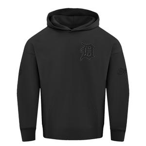 Pro Standard Men's MLB Detroit Tigers Neutral Drop Shoulder Pullover Hoodie - Black - BLACK
