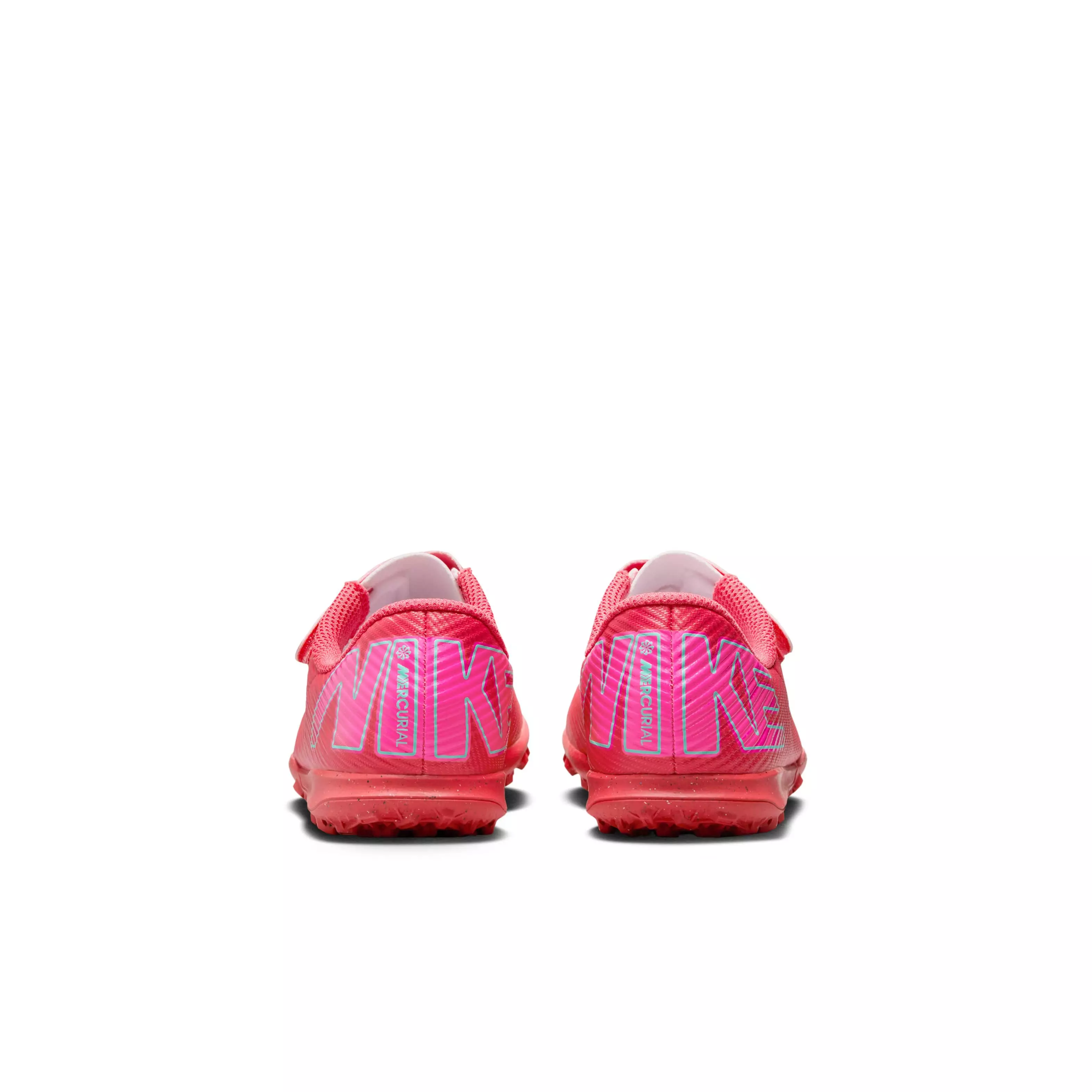 Nike Jr. Mercurial Vapor 16 Club Turf "Ember Glow/Aurora Green" Preschool Kids' Soccer Shoe - EMBER/GREEN