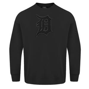 Pro Standard Men's MLB Detroit Tigers Neutral Drop Shoulder Crewneck Sweatshirt - Black - BLACK