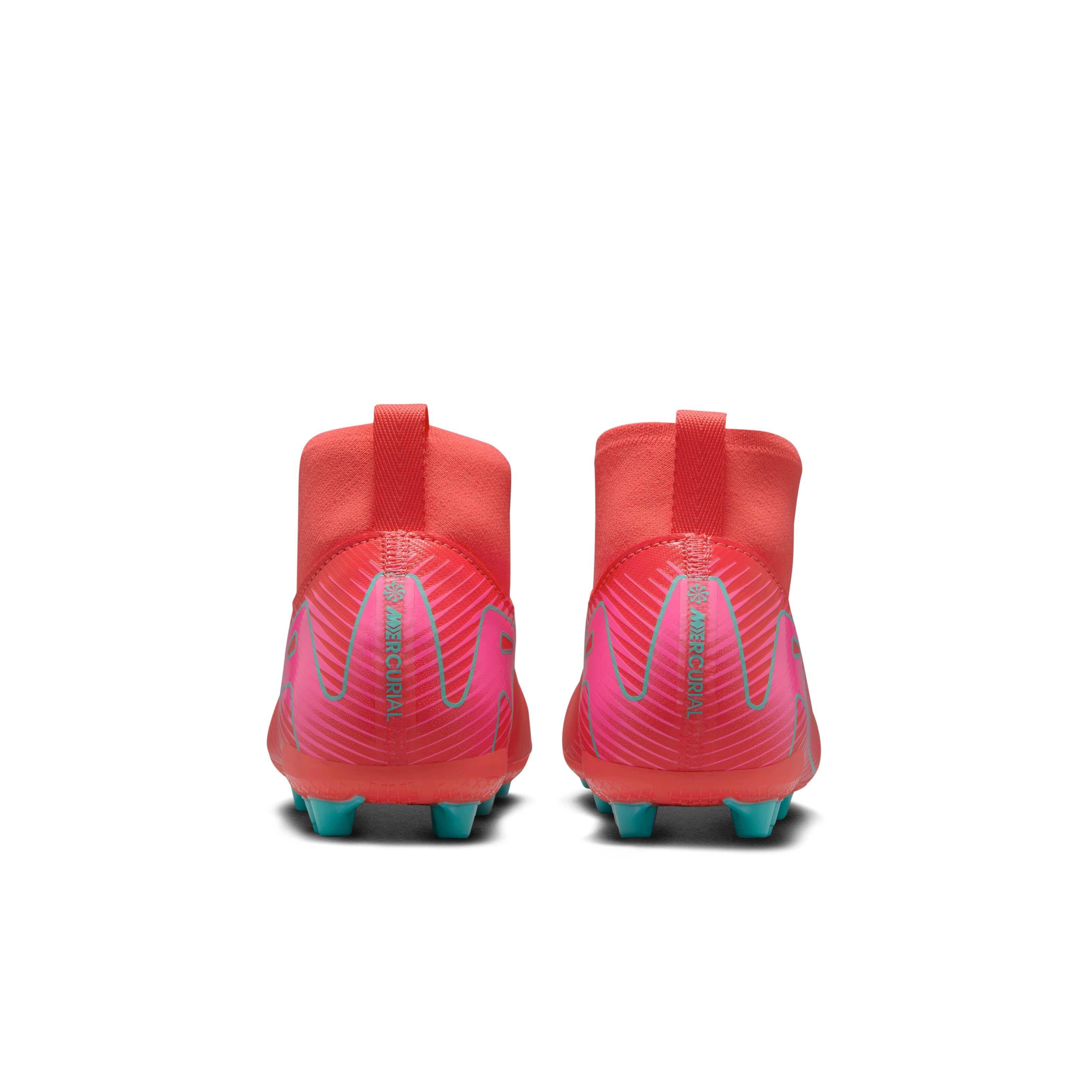 Nike Jr. Mercurial Superfly 10 Academy AG Grade School Kids' "Ember Glow/Aurora Green" Soccer Cleat