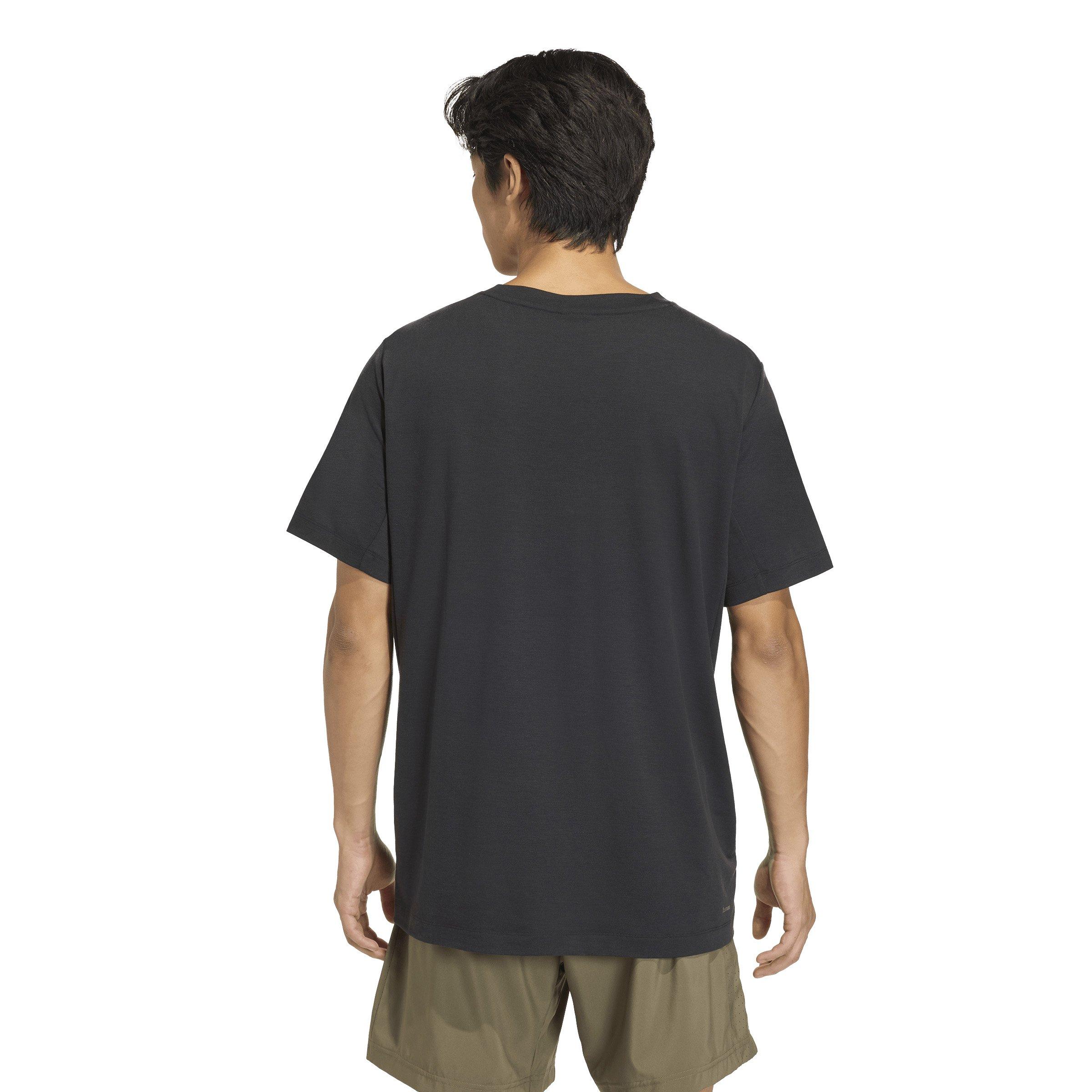 adidas Men's Designed for Training Essentials Tee - Black - BLACK Thumbnail View 2