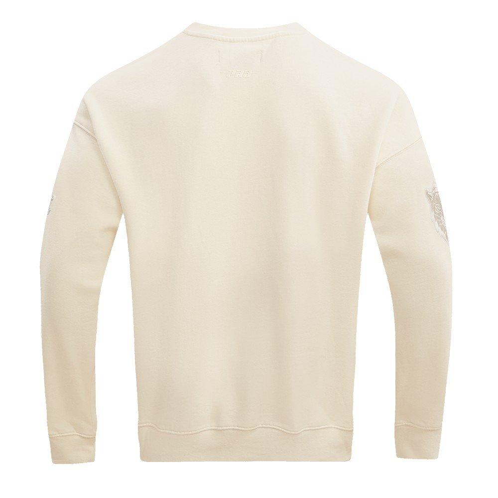 Pro Standard Men's MLB Detroit Tigers Neutral Drop Shoulder Crewneck Sweatshirt - Eggshell - EGGSHELL