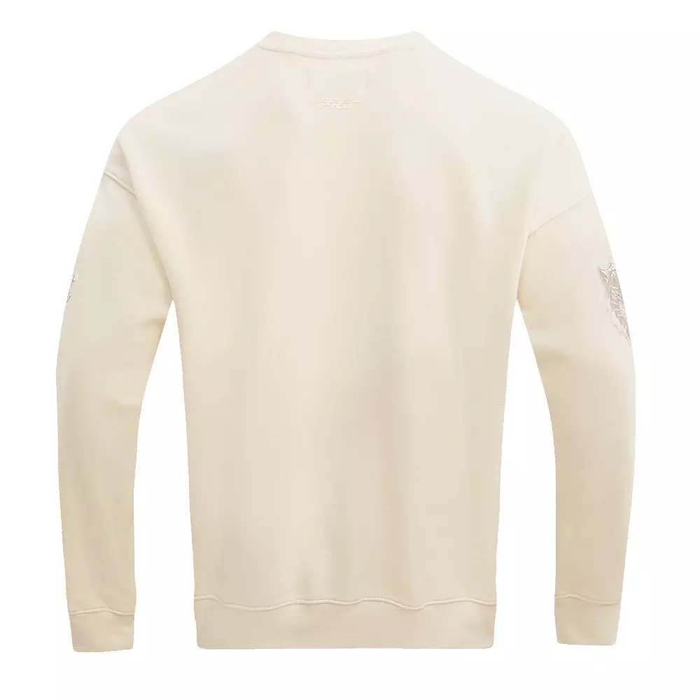 Pro Standard Men's MLB Detroit Tigers Neutral Drop Shoulder Crewneck Sweatshirt - Eggshell - EGGSHELL
