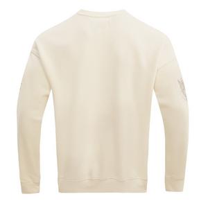 Pro Standard Men's MLB Detroit Tigers Neutral Drop Shoulder Crewneck Sweatshirt - Eggshell - EGGSHELL