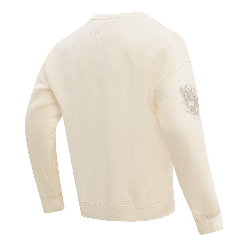 Pro Standard Men's MLB Detroit Tigers Neutral Drop Shoulder Crewneck Sweatshirt - Eggshell - EGGSHELL