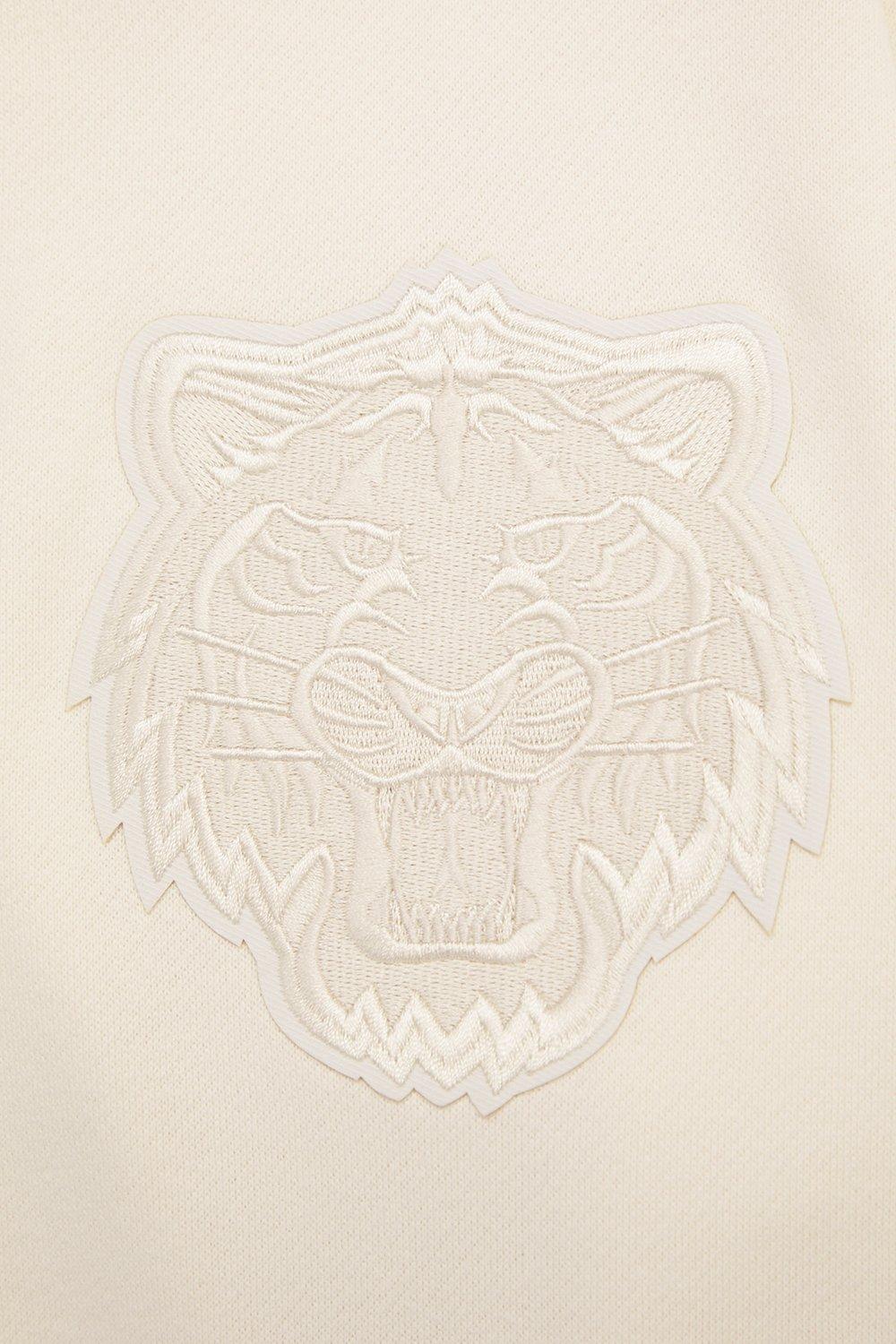 Pro Standard Men's MLB Detroit Tigers Neutral Drop Shoulder Crewneck Sweatshirt - Eggshell - EGGSHELL