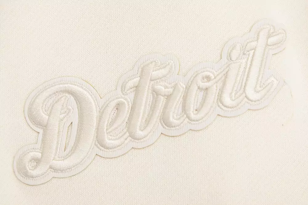 Pro Standard Men's MLB Detroit Tigers Neutral Drop Shoulder Crewneck Sweatshirt - Eggshell - EGGSHELL
