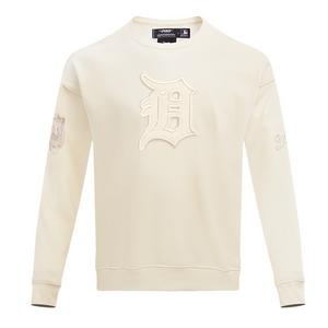 Pro Standard Men's MLB Detroit Tigers Neutral Drop Shoulder Crewneck Sweatshirt - Eggshell - EGGSHELL