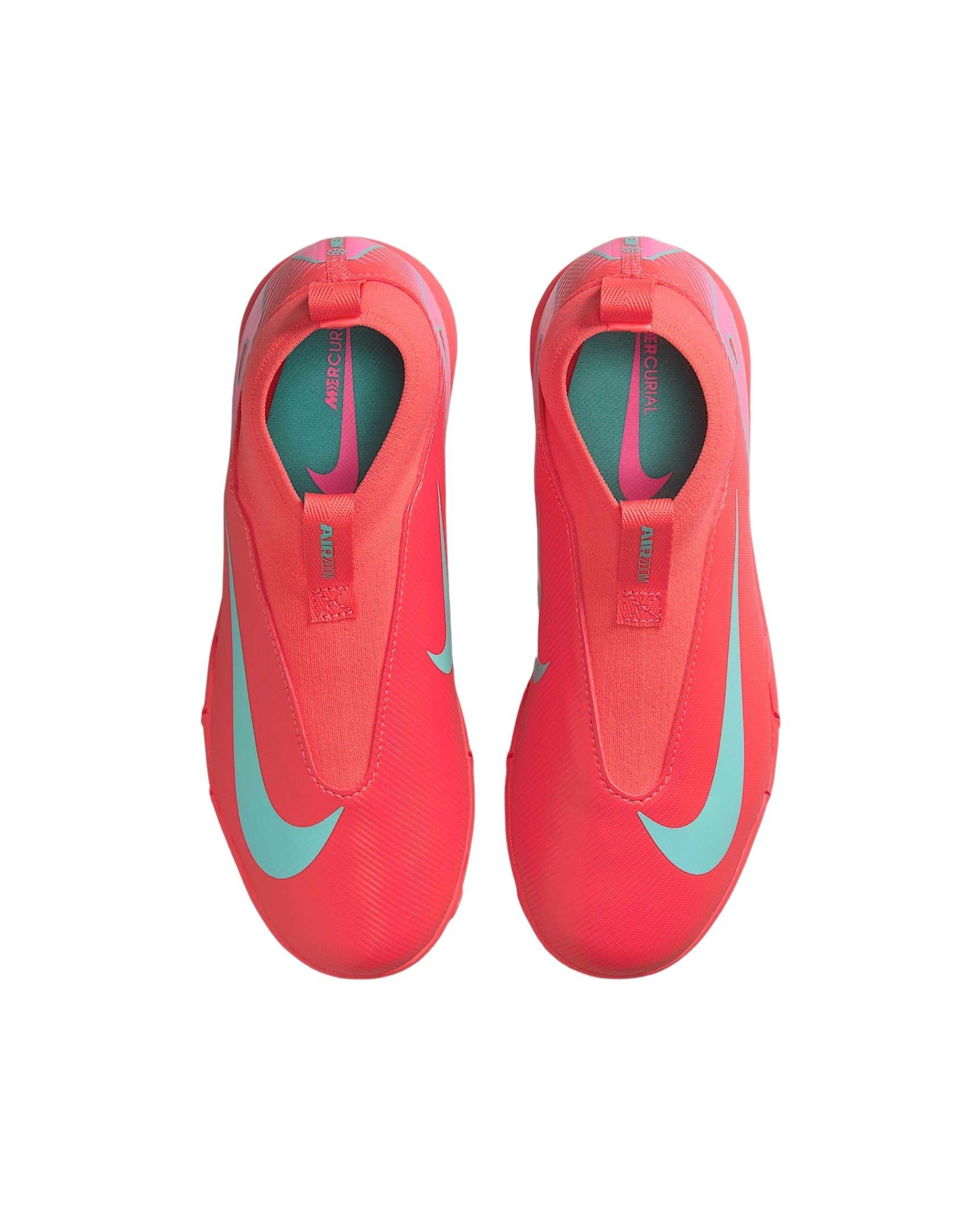 Nike Jr. Mercurial Superfly 10 Academy Turf "Ember Glow/Aurora Green" Grade School Kids' Soccer Shoe