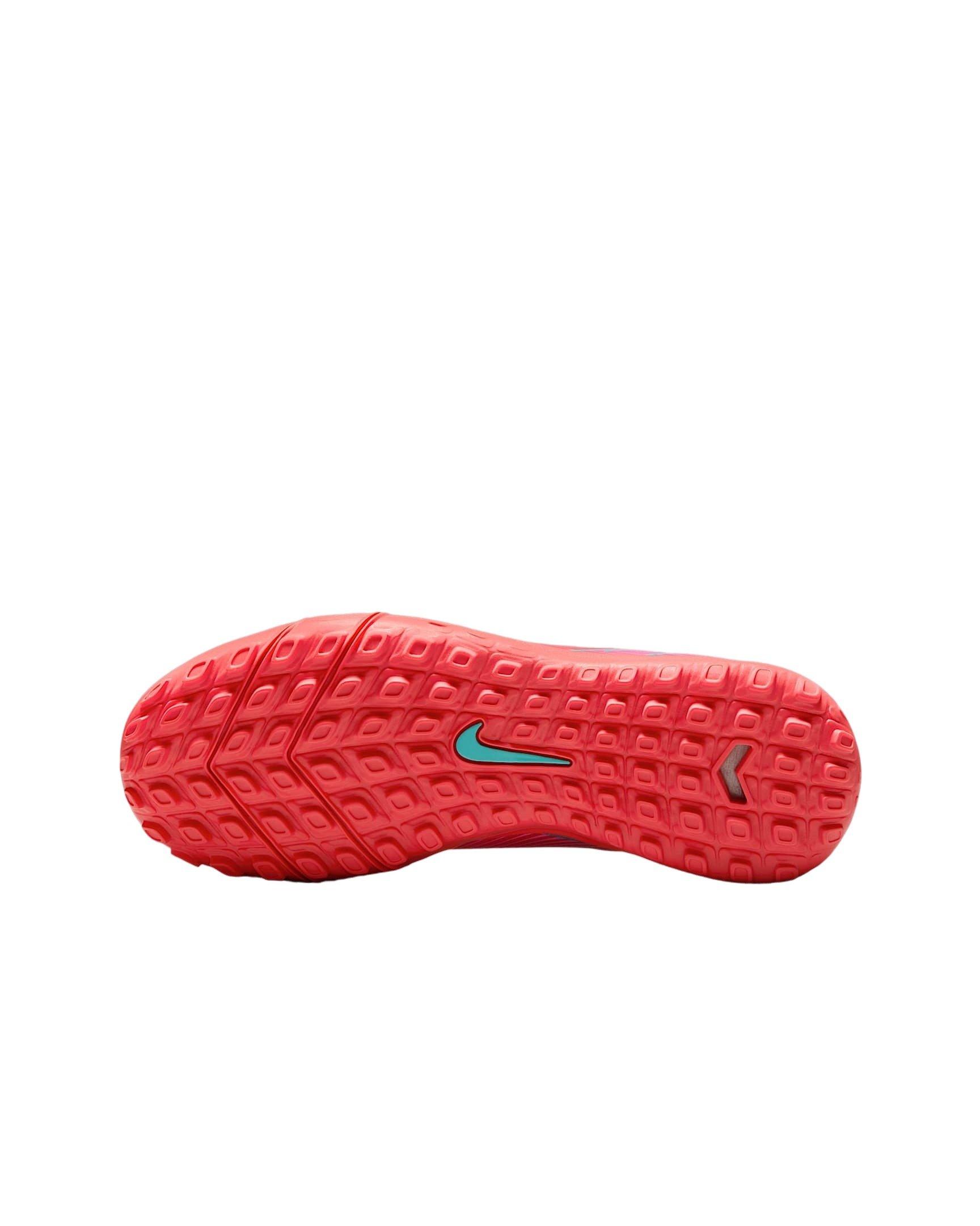 Nike Jr. Mercurial Superfly 10 Academy Turf "Ember Glow/Aurora Green" Grade School Kids' Soccer Shoe