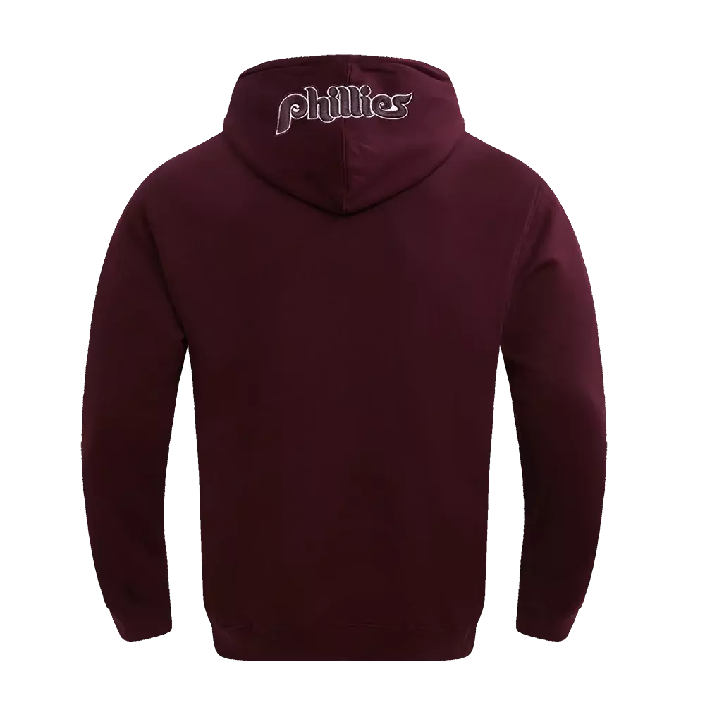 Pro Standard Men's MLB Philadelphia Phillies Old English Pullover Hoodie - Wine - WINE
