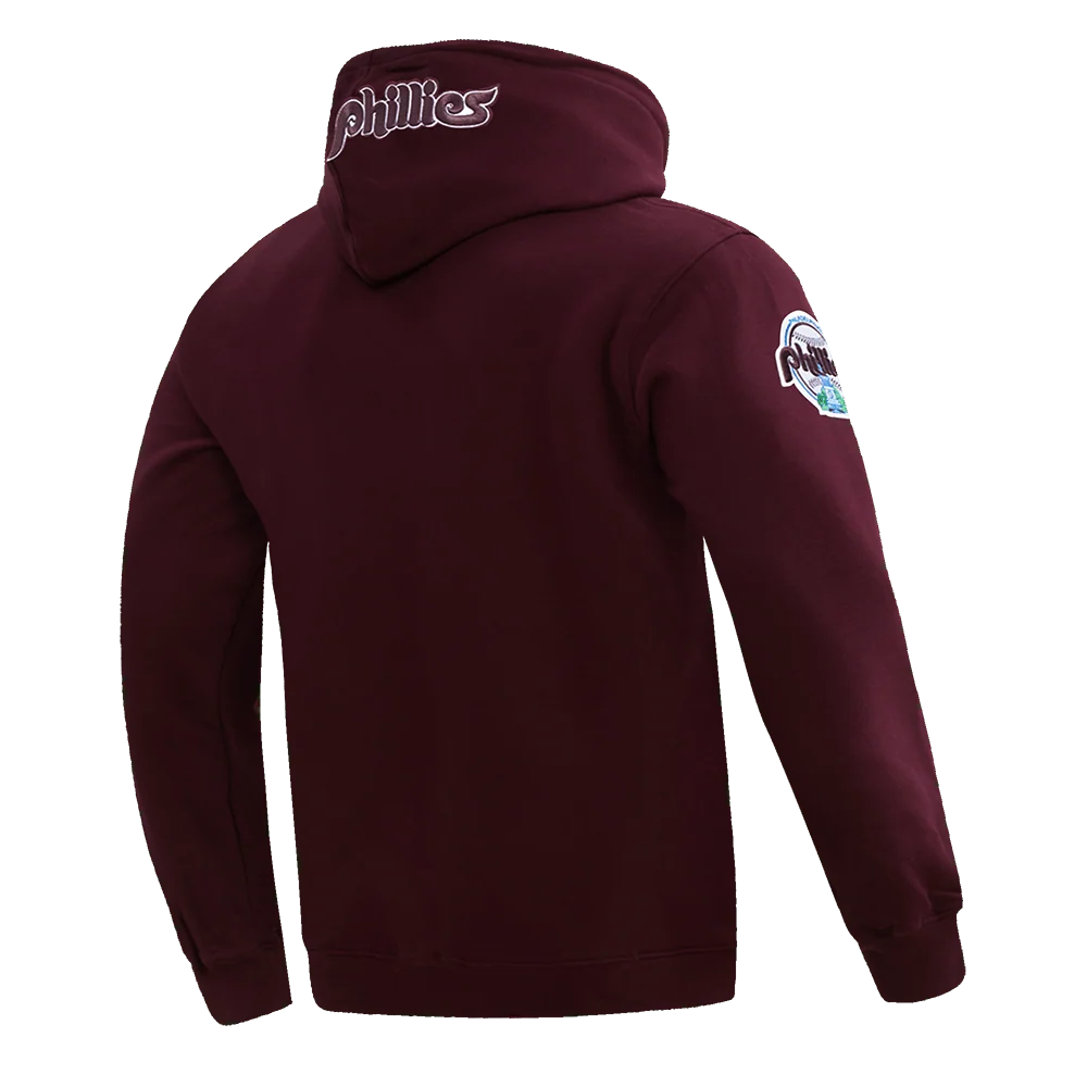 Pro Standard Men's MLB Philadelphia Phillies Old English Pullover Hoodie - Wine - WINE