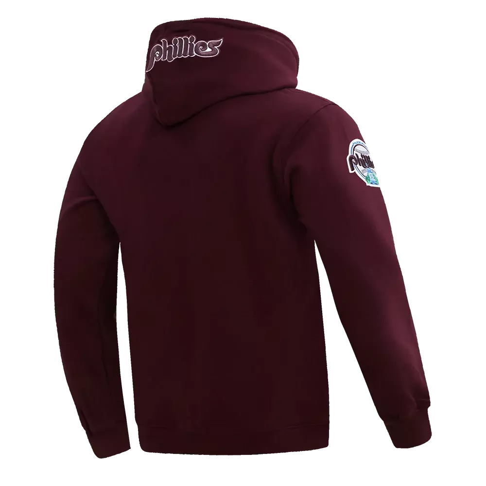Pro Standard Men's MLB Philadelphia Phillies Old English Pullover Hoodie - Wine - WINE