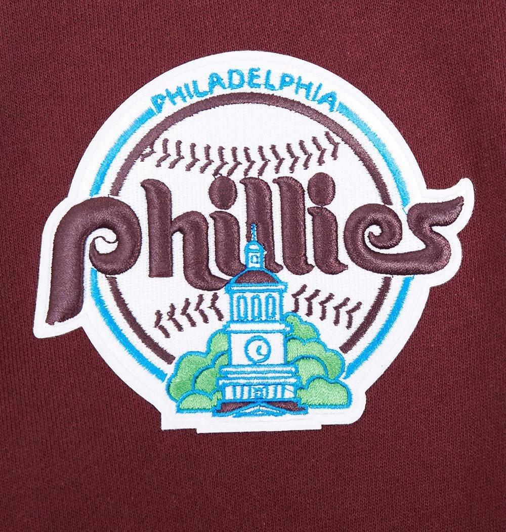 Pro Standard Men's MLB Philadelphia Phillies Old English Pullover Hoodie - Wine - WINE