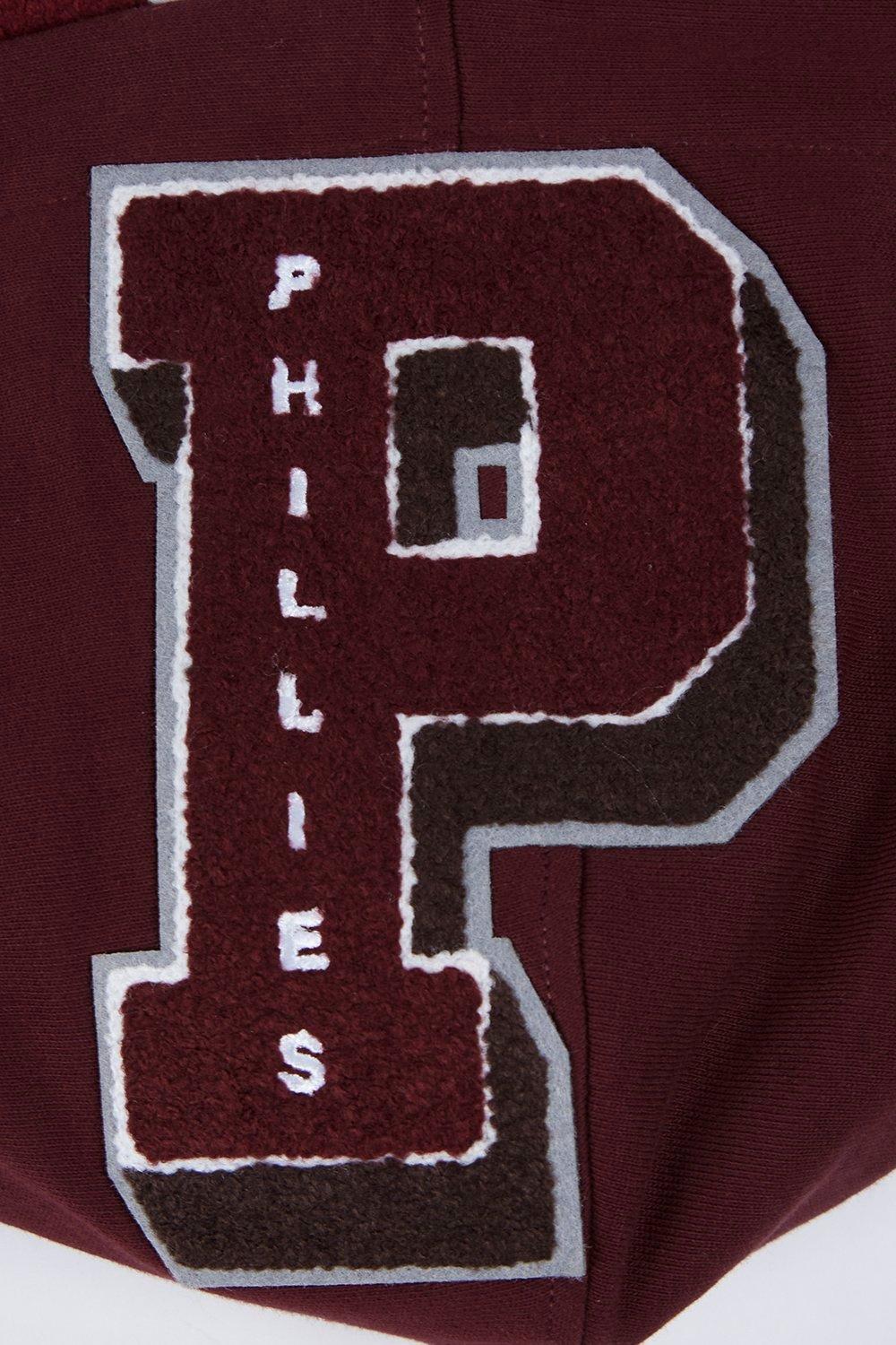 Pro Standard Men's MLB Philadelphia Phillies Retro Mashup Rib Pullover Hoodie - Wine - WINE