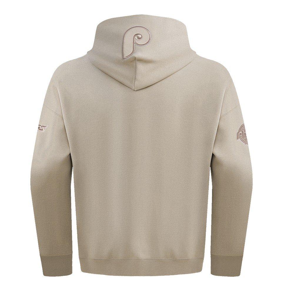Pro Standard Men's MLB Philadelphia Phillies Neutral Drop Shoulder Pullover Hoodie - Taupe - TAUPE