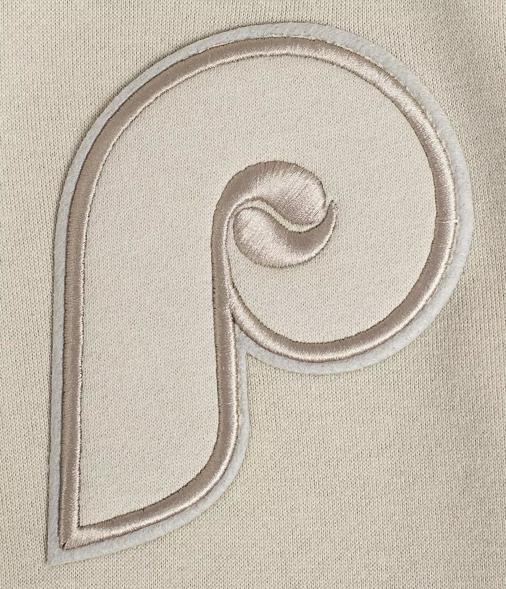 Pro Standard Men's MLB Philadelphia Phillies Neutral Drop Shoulder Pullover Hoodie - Taupe - TAUPE