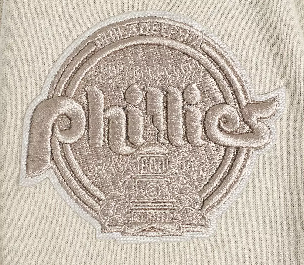 Pro Standard Men's MLB Philadelphia Phillies Neutral Drop Shoulder Pullover Hoodie - Taupe - TAUPE