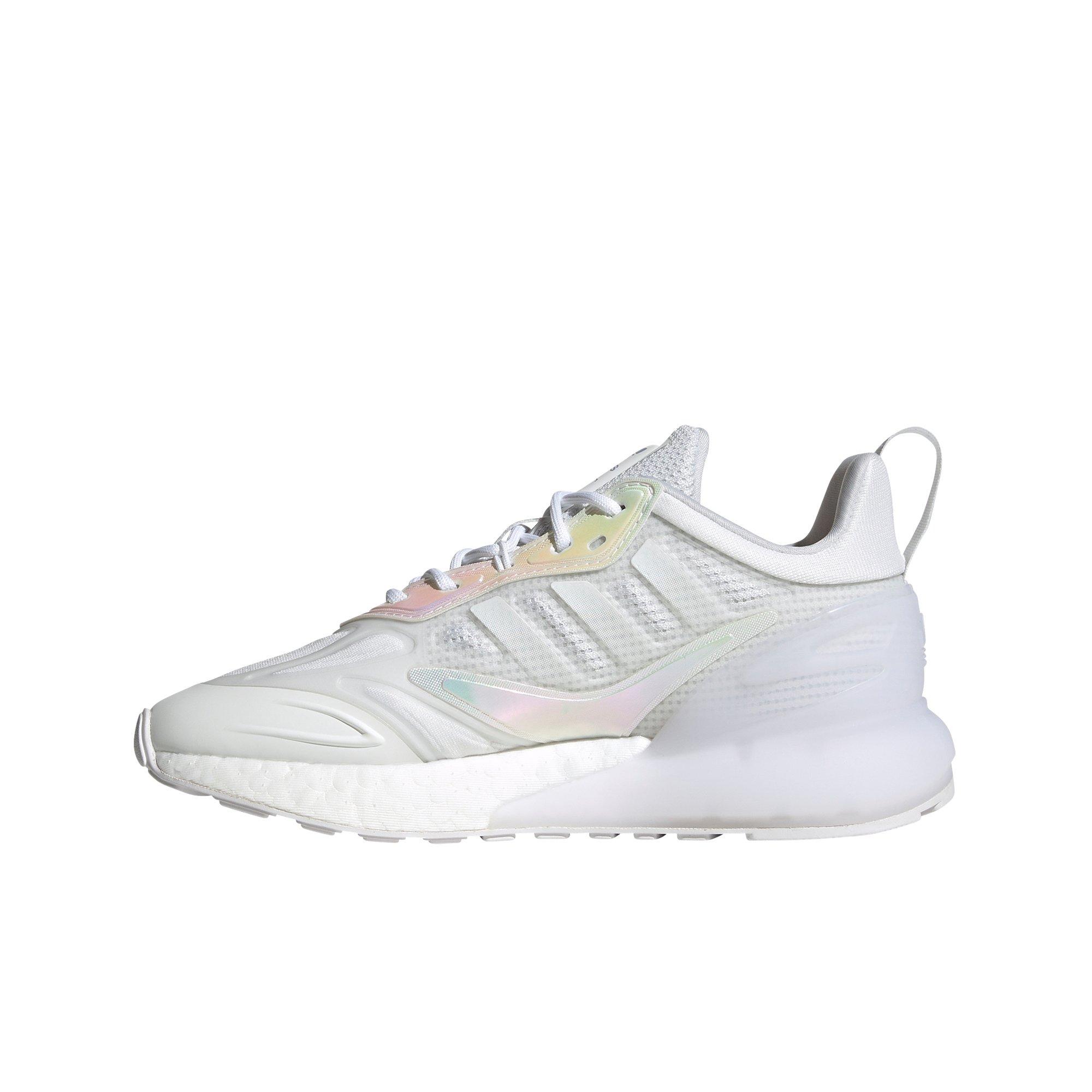 adidas Originals ZX 2K Boost 2.0 "Ftwr White/Violet Tone" Grade School Girls' Shoe - WHITE/PURPLE Thumbnail View 2