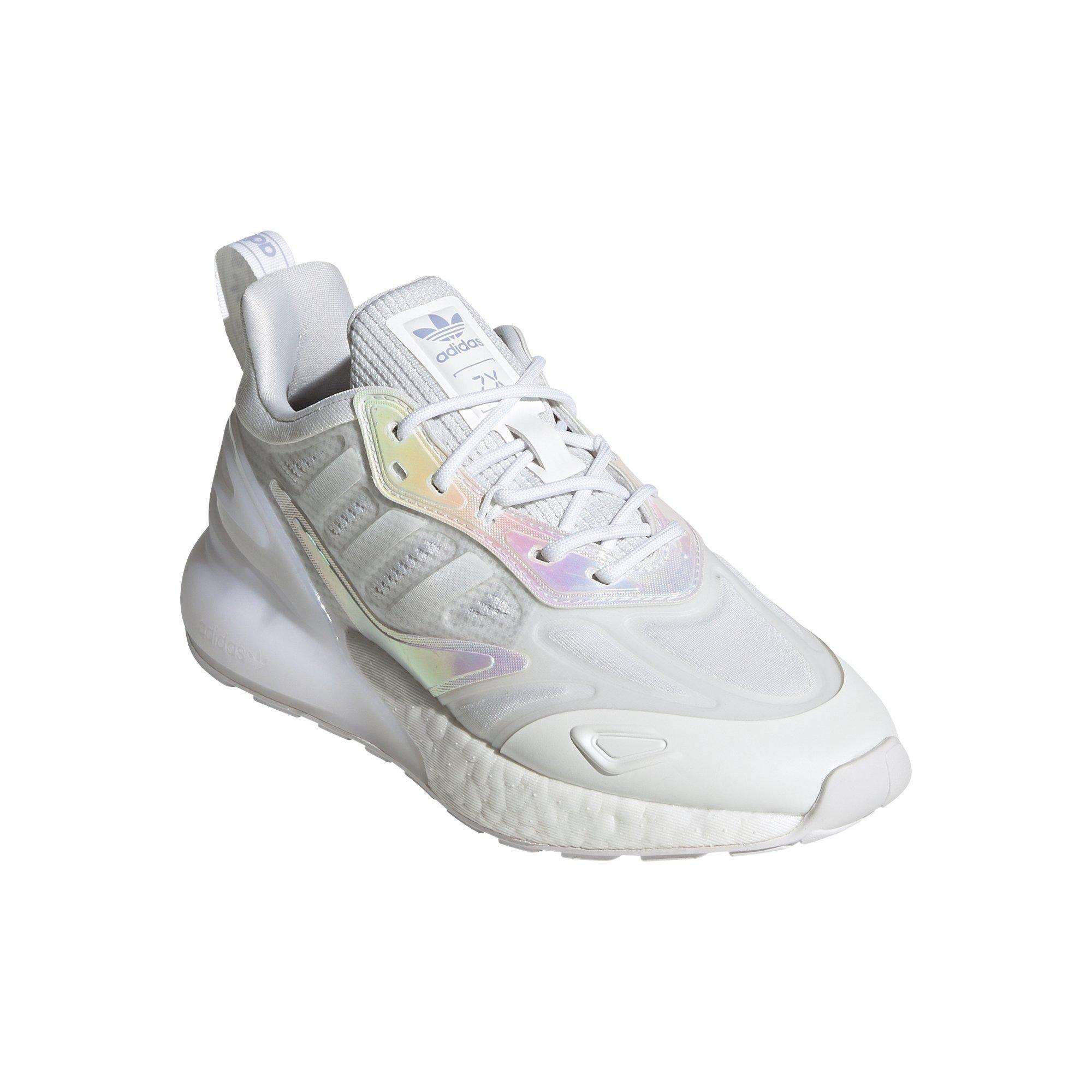 adidas Originals ZX 2K Boost 2.0 "Ftwr White/Violet Tone" Grade School Girls' Shoe - WHITE/PURPLE Thumbnail View 3