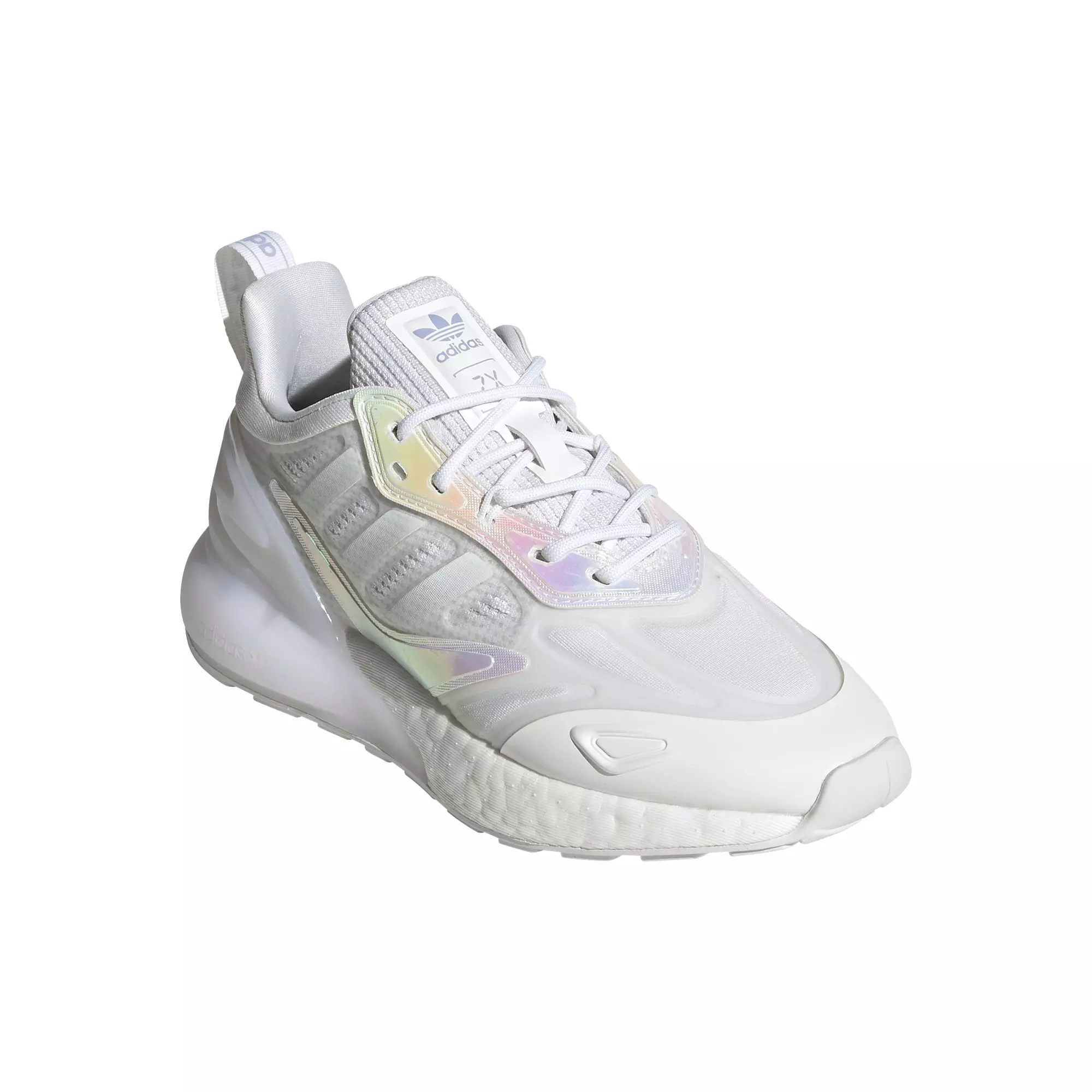 adidas Originals ZX 2K Boost 2.0 "Ftwr White/Violet Tone" Grade School Girls' Shoe - WHITE/PURPLE