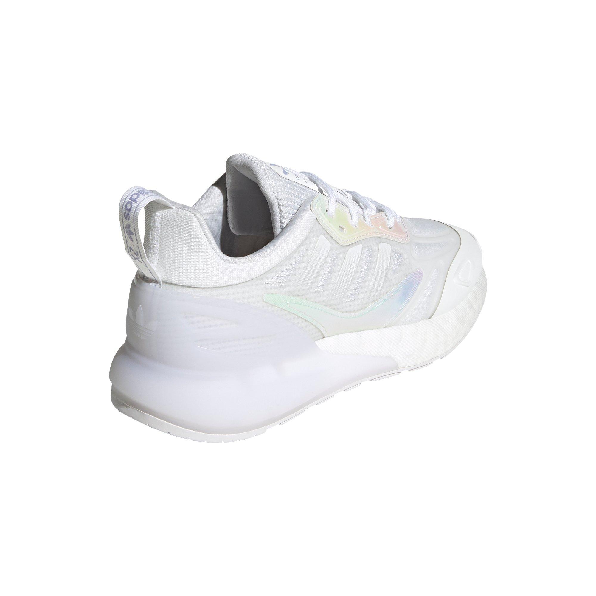 adidas Originals ZX 2K Boost 2.0 "Ftwr White/Violet Tone" Grade School Girls' Shoe - WHITE/PURPLE Thumbnail View 4