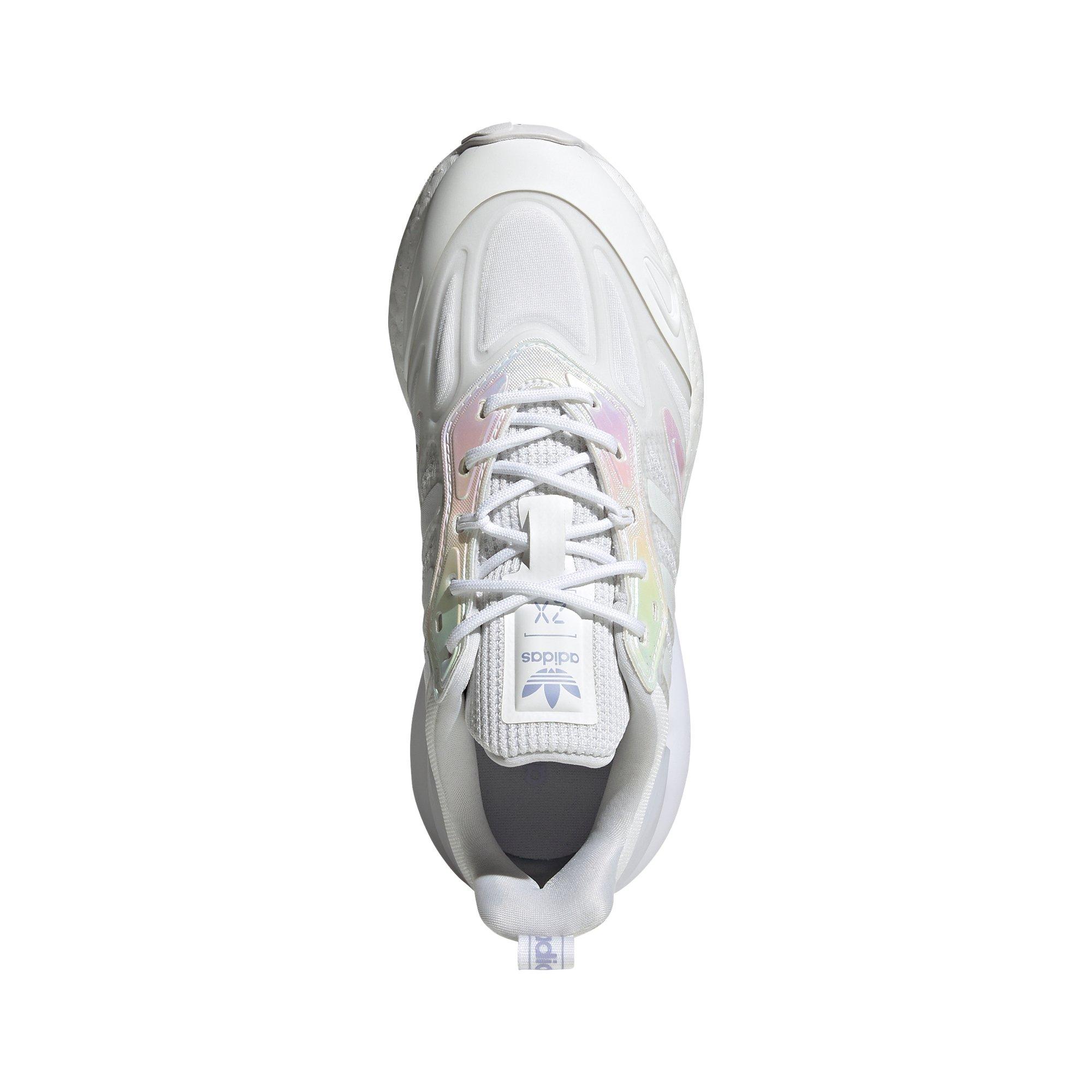 adidas Originals ZX 2K Boost 2.0 "Ftwr White/Violet Tone" Grade School Girls' Shoe - WHITE/PURPLE Thumbnail View 5