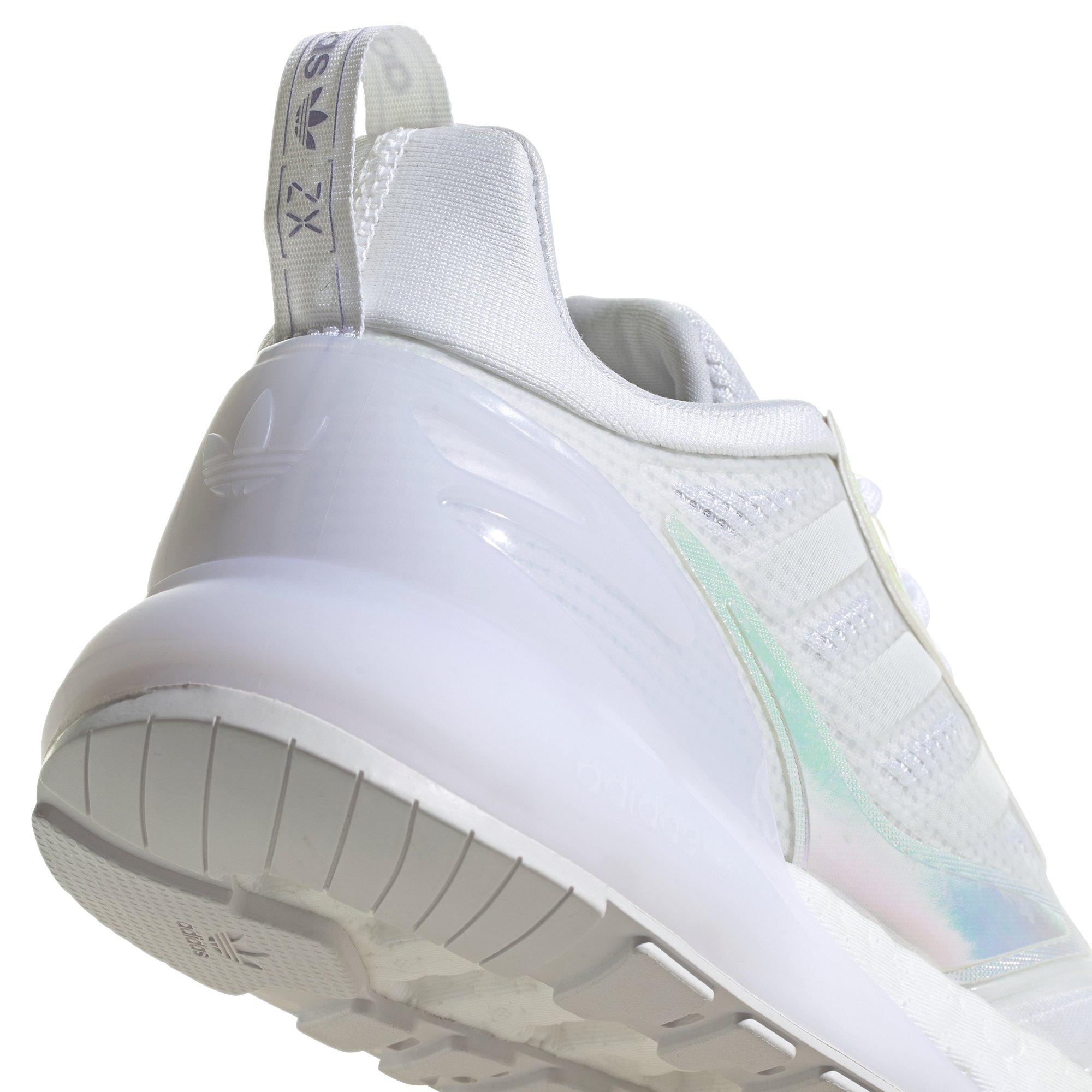 adidas Originals ZX 2K Boost 2.0 "Ftwr White/Violet Tone" Grade School Girls' Shoe - WHITE/PURPLE Thumbnail View 8