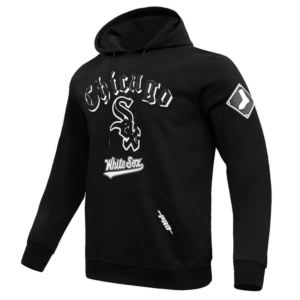 Pro Standard Men's MLB Chicago White Sox Old English Pullover Hoodie - Black - BLACK