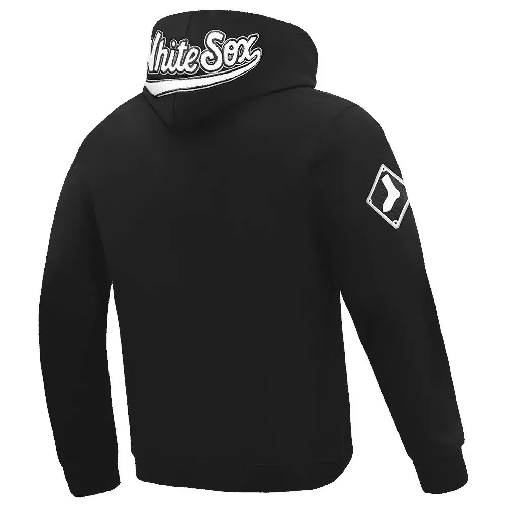 Pro Standard Men's MLB Chicago White Sox Old English Pullover Hoodie - Black - BLACK