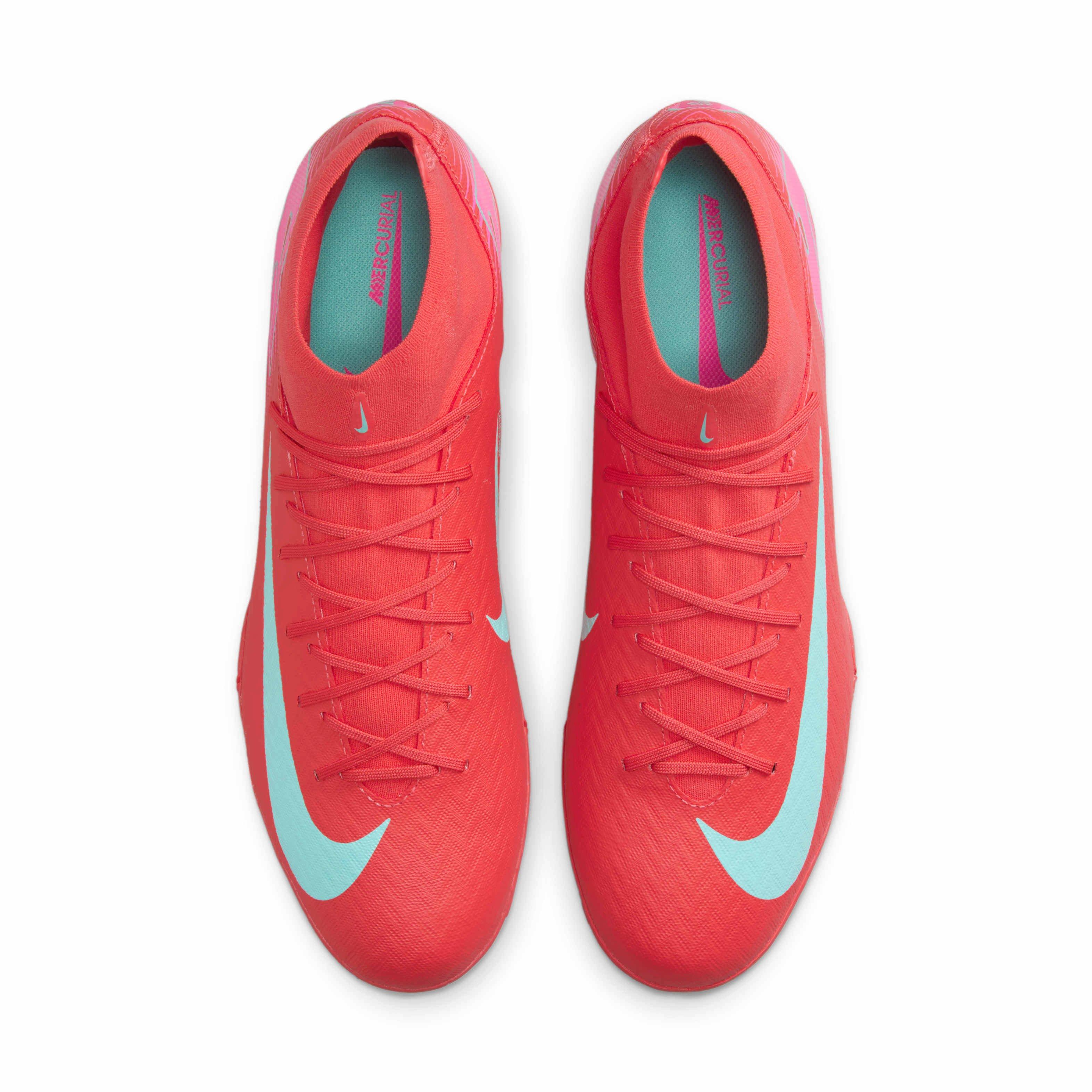 Nike Mercurial Superfly 10 Academy Turf "Ember Glow/Aurora Green" Men's Soccer Shoe - EMBER/GREEN Thumbnail View 4