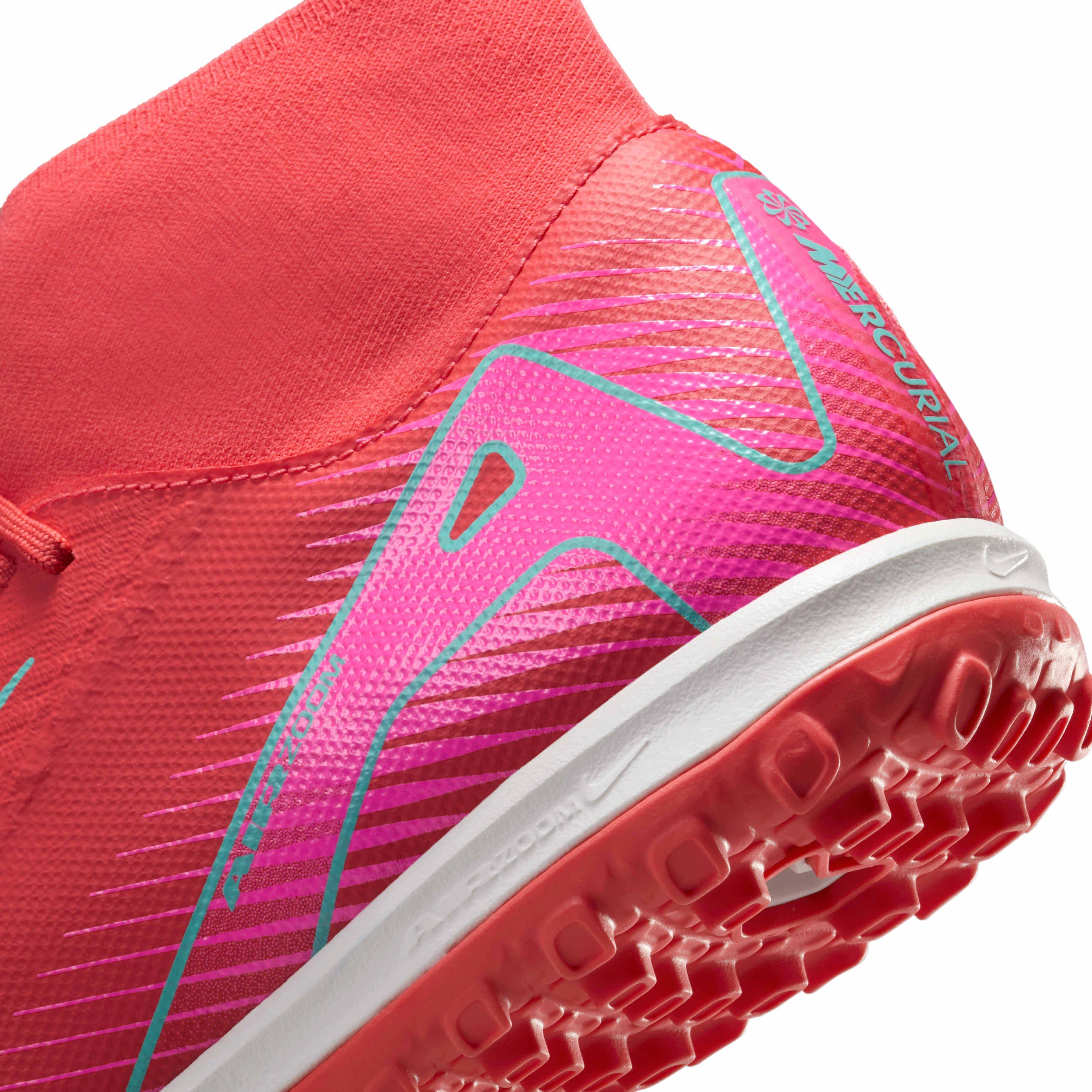 Nike Mercurial Superfly 10 Academy Turf "Ember Glow/Aurora Green" Men's Soccer Shoe - EMBER/GREEN Thumbnail View 8