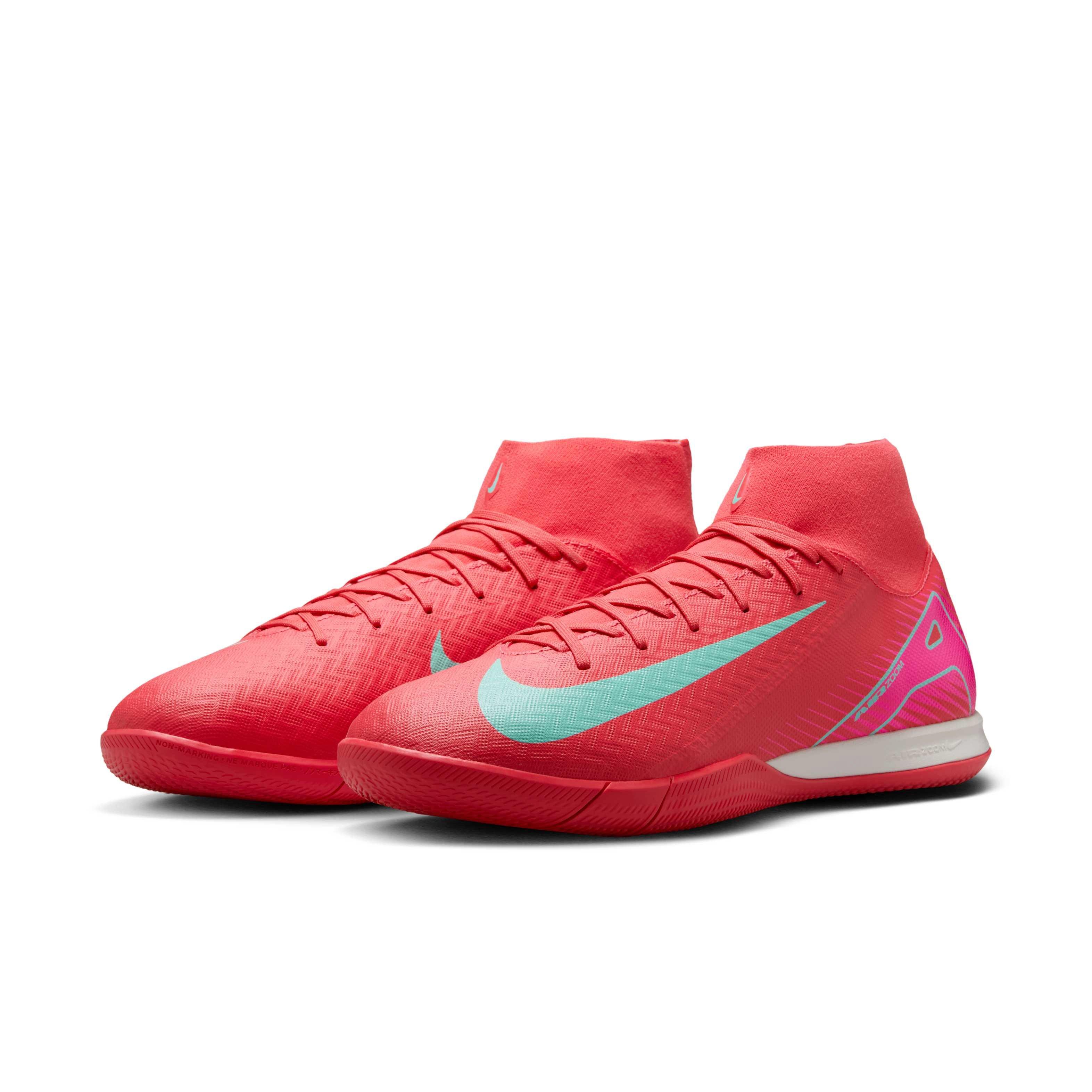 Nike Mercurial Superfly 10 Academy IC "Ember Glow/Aurora Green" Men's Soccer Shoe - EMBER/GREEN Thumbnail View 3