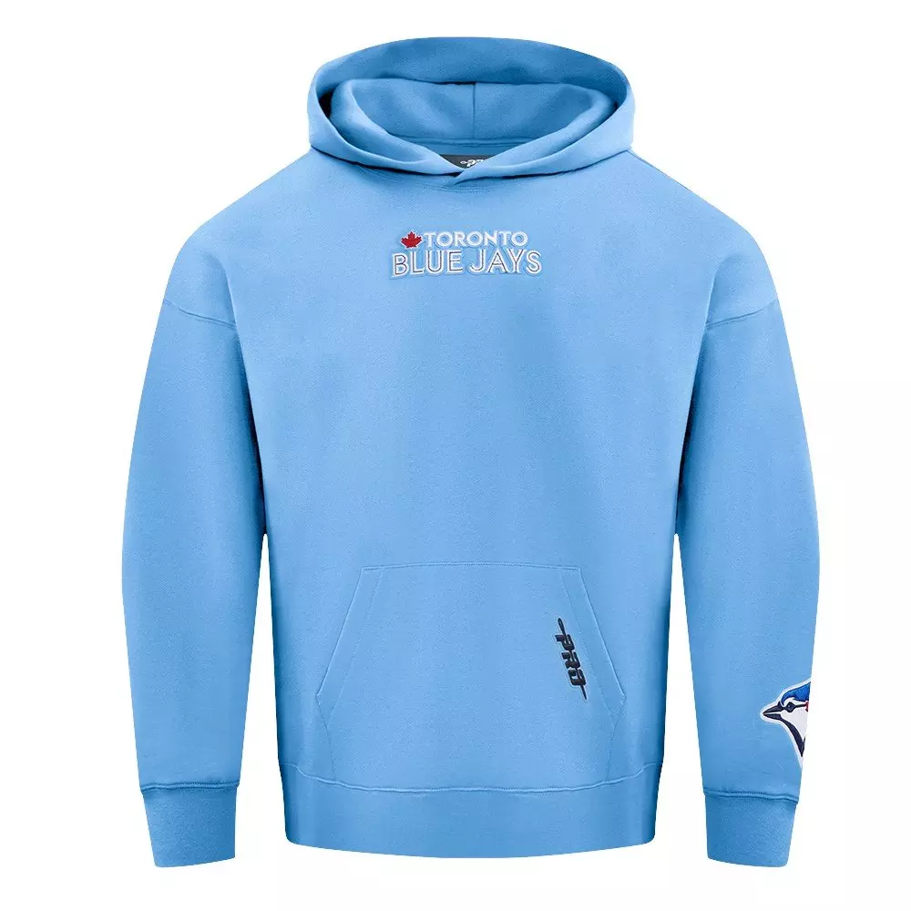 Pro Standard Men's MLB Toronto Blue Jays Wingspan Drop Should Fleece PO Hoodie - Blue - BLUE