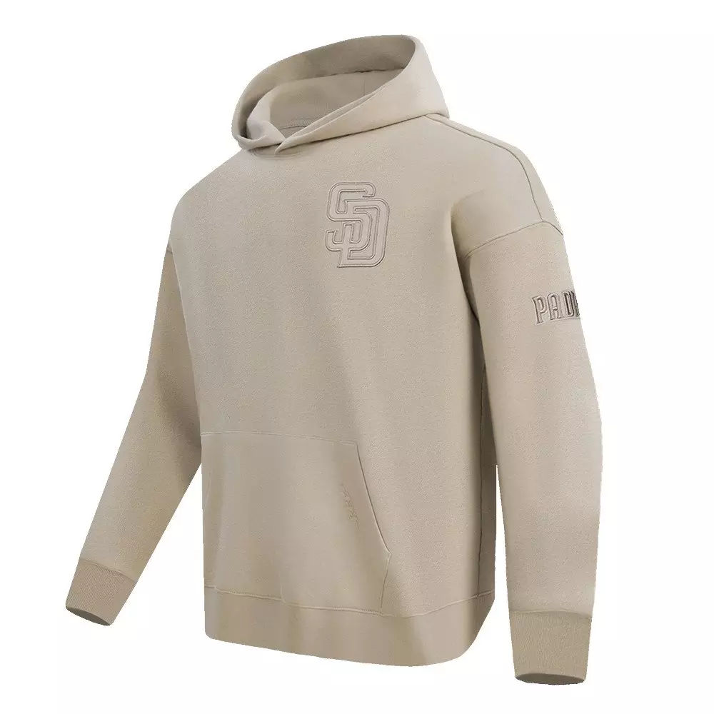 Pro Standard Men's MLB San Diego Padres Neutral Drop Shoulder Pullover Hoodie - Taupe - TAUPE