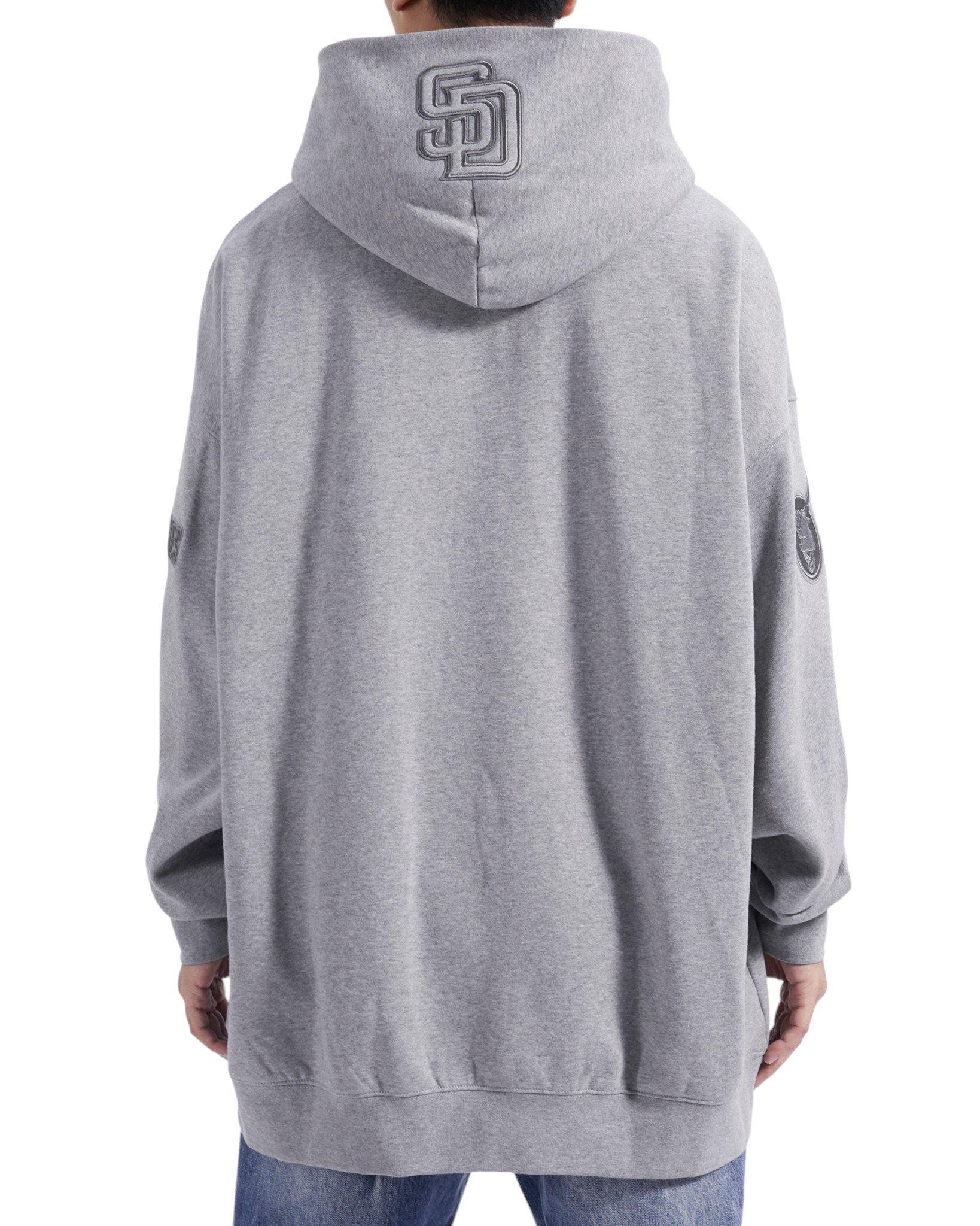 Pro Standard Men's MLB San Diego Padres Neutral Drop Shoulder Pullover Hoodie - Dk Grey - DK GREY