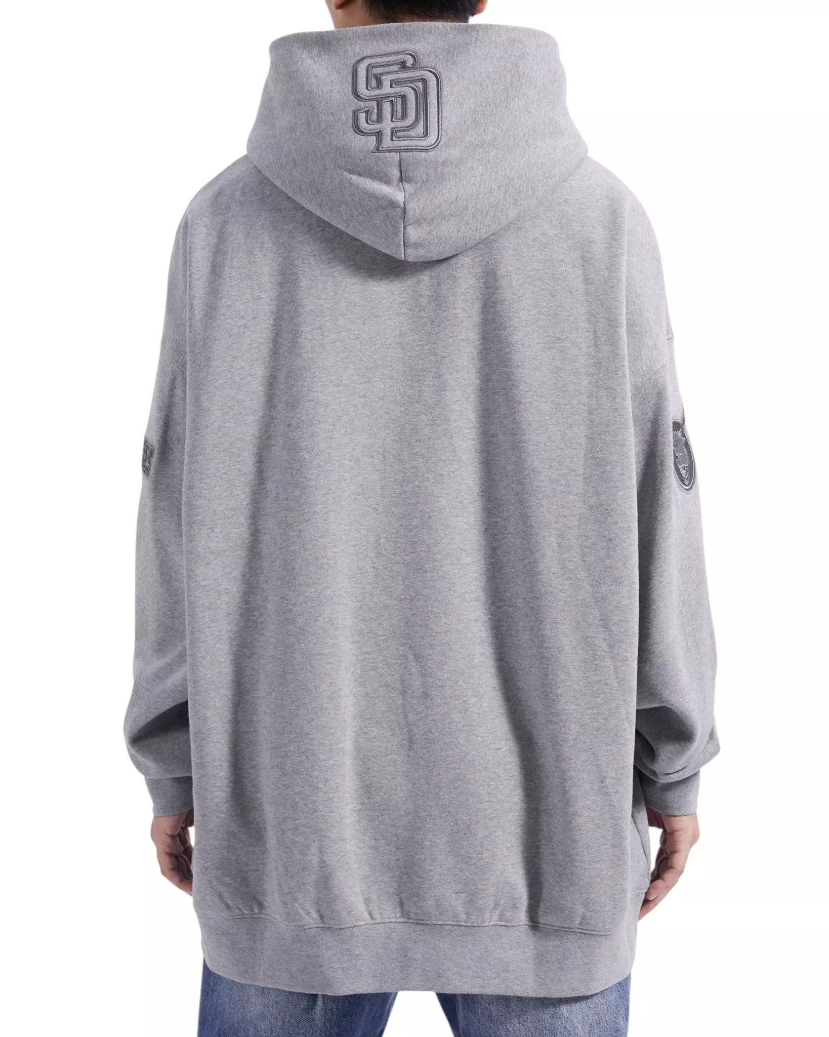 Pro Standard Men's MLB San Diego Padres Neutral Drop Shoulder Pullover Hoodie - Dk Grey - DK GREY
