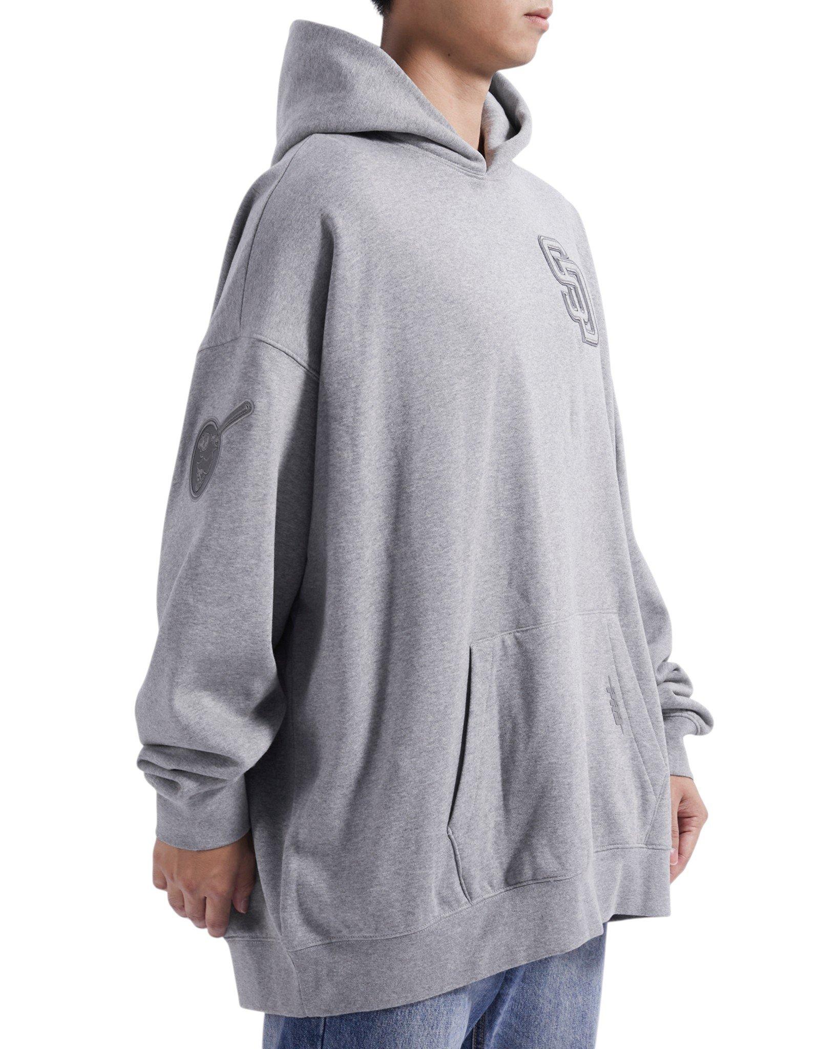 Pro Standard Men's MLB San Diego Padres Neutral Drop Shoulder Pullover Hoodie - Dk Grey - DK GREY