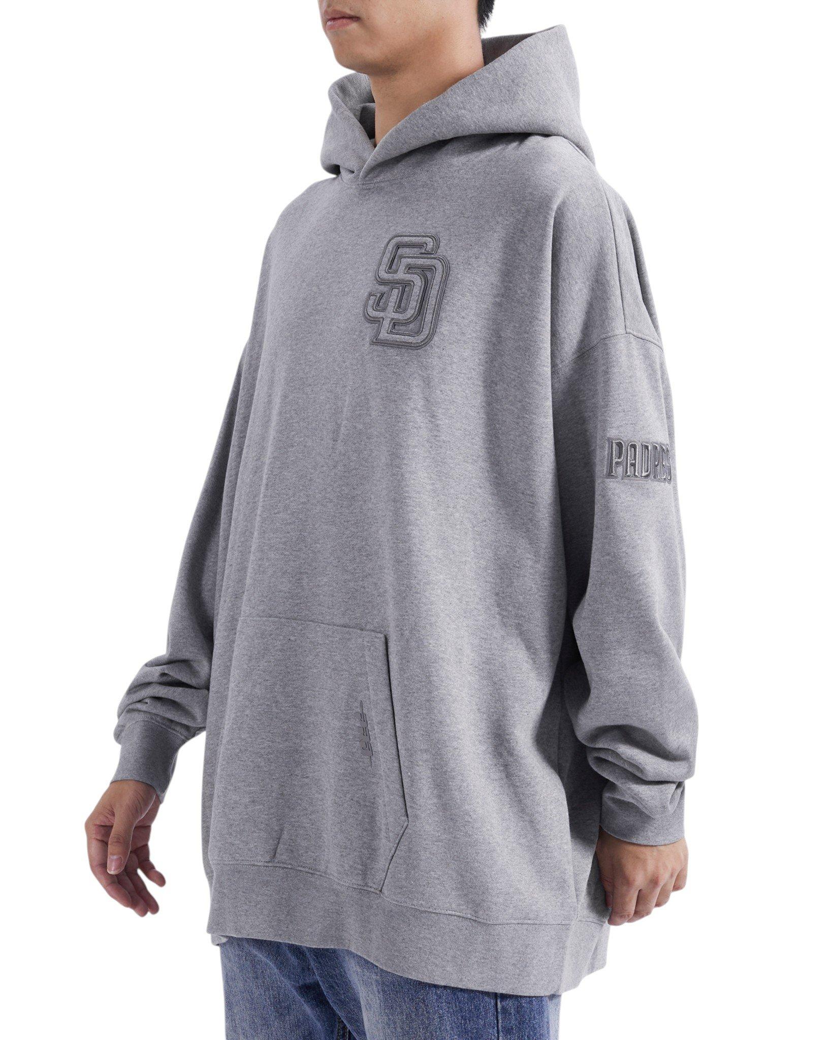Pro Standard Men's MLB San Diego Padres Neutral Drop Shoulder Pullover Hoodie - Dk Grey - DK GREY